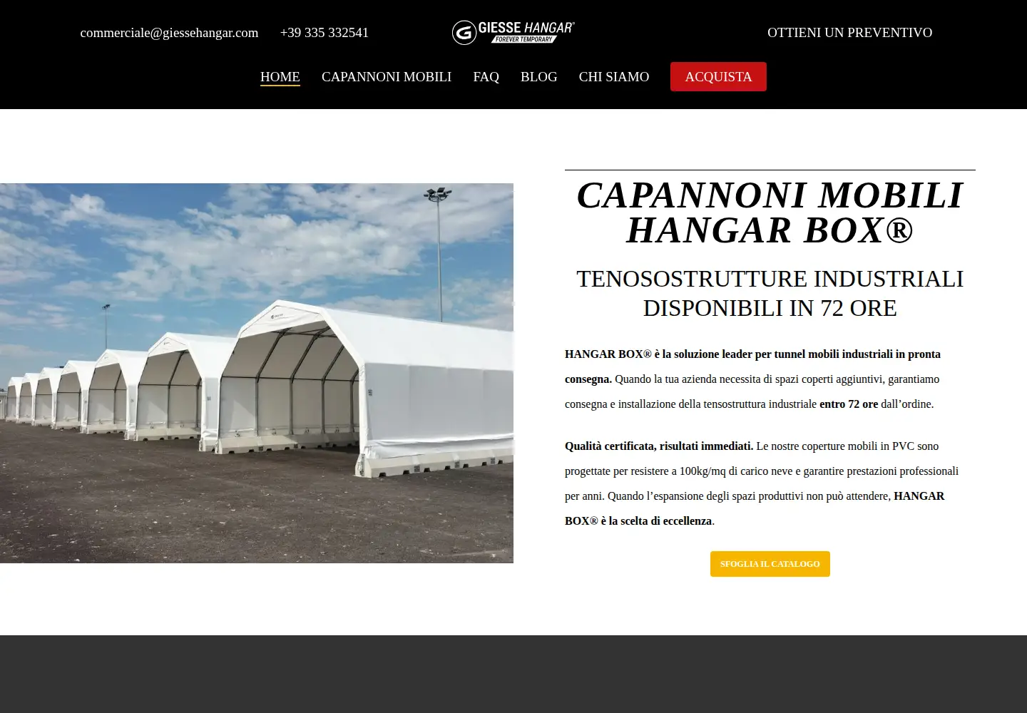 Screenshot of hangarboxes.com