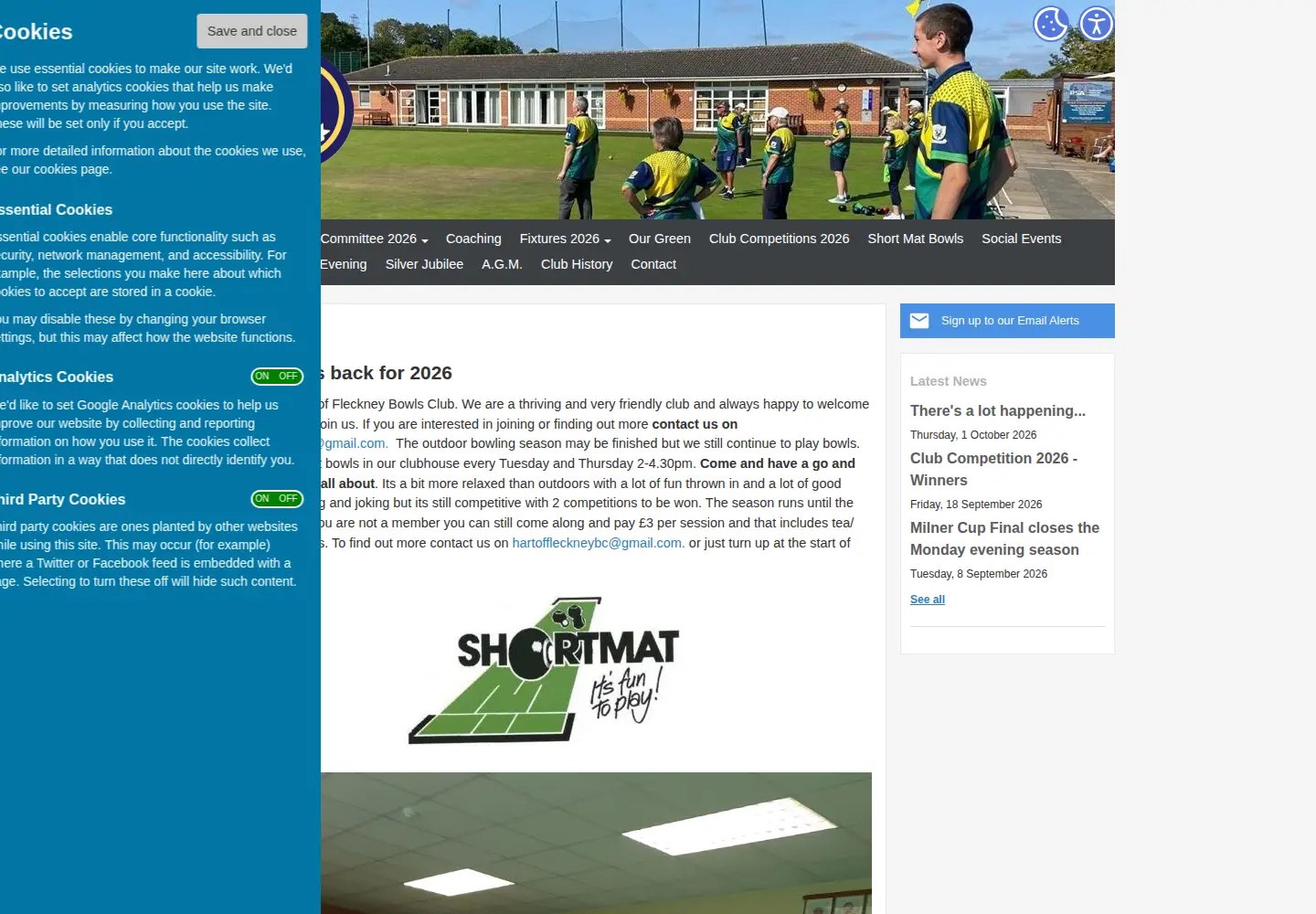 Captured homepage of hartoffleckneybowlsclub.com in the current scan