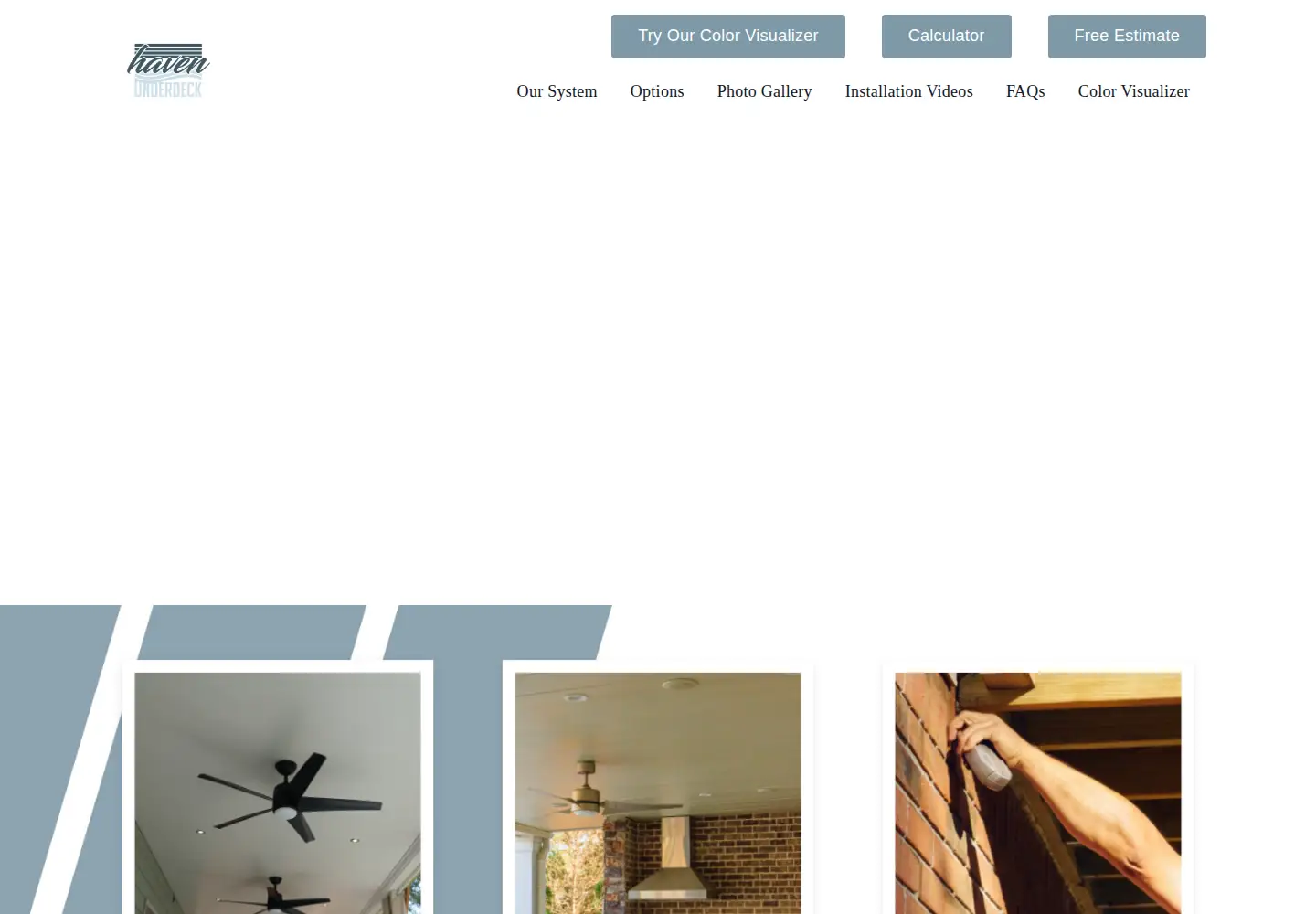 Captured homepage of havenunderdeck.com in the current scan