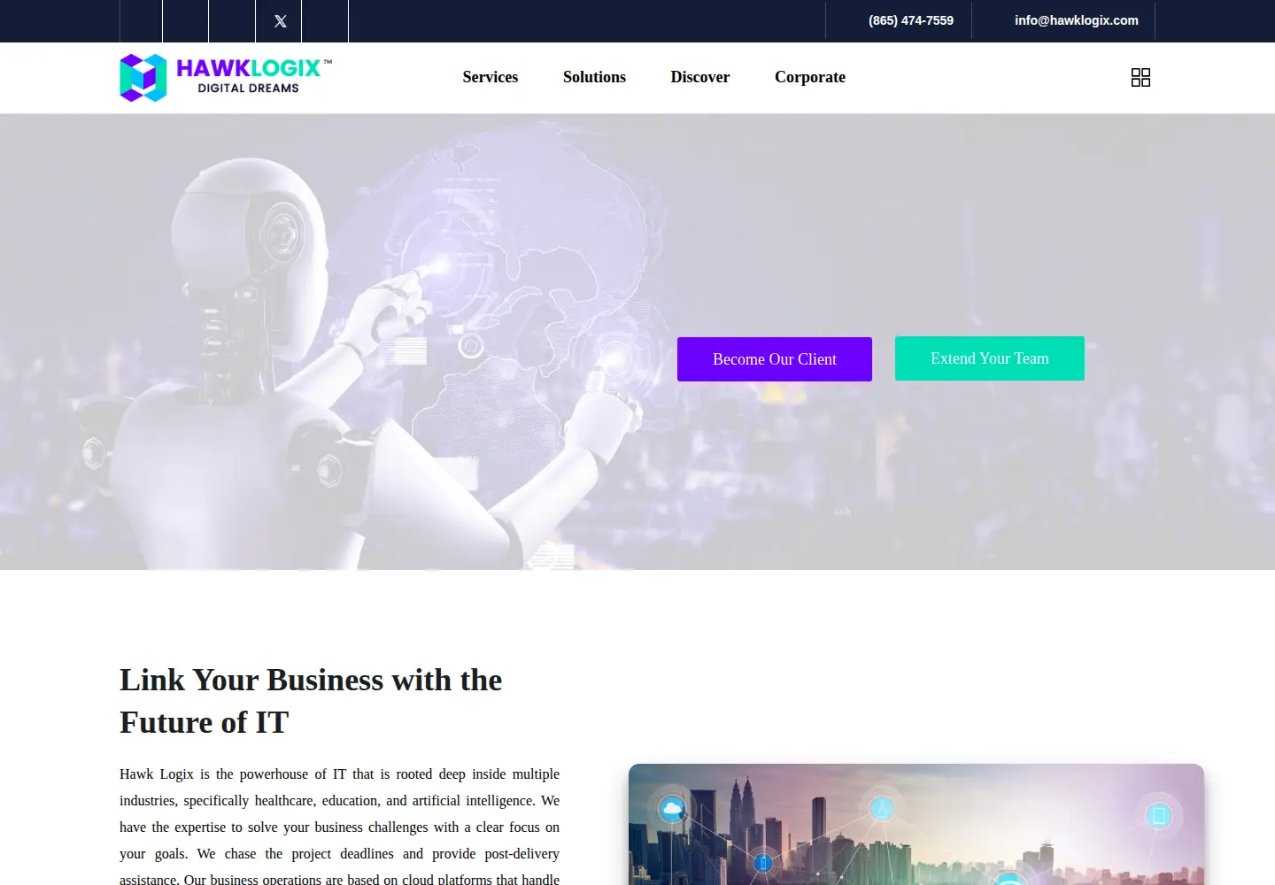 Screenshot of hawklogix.com