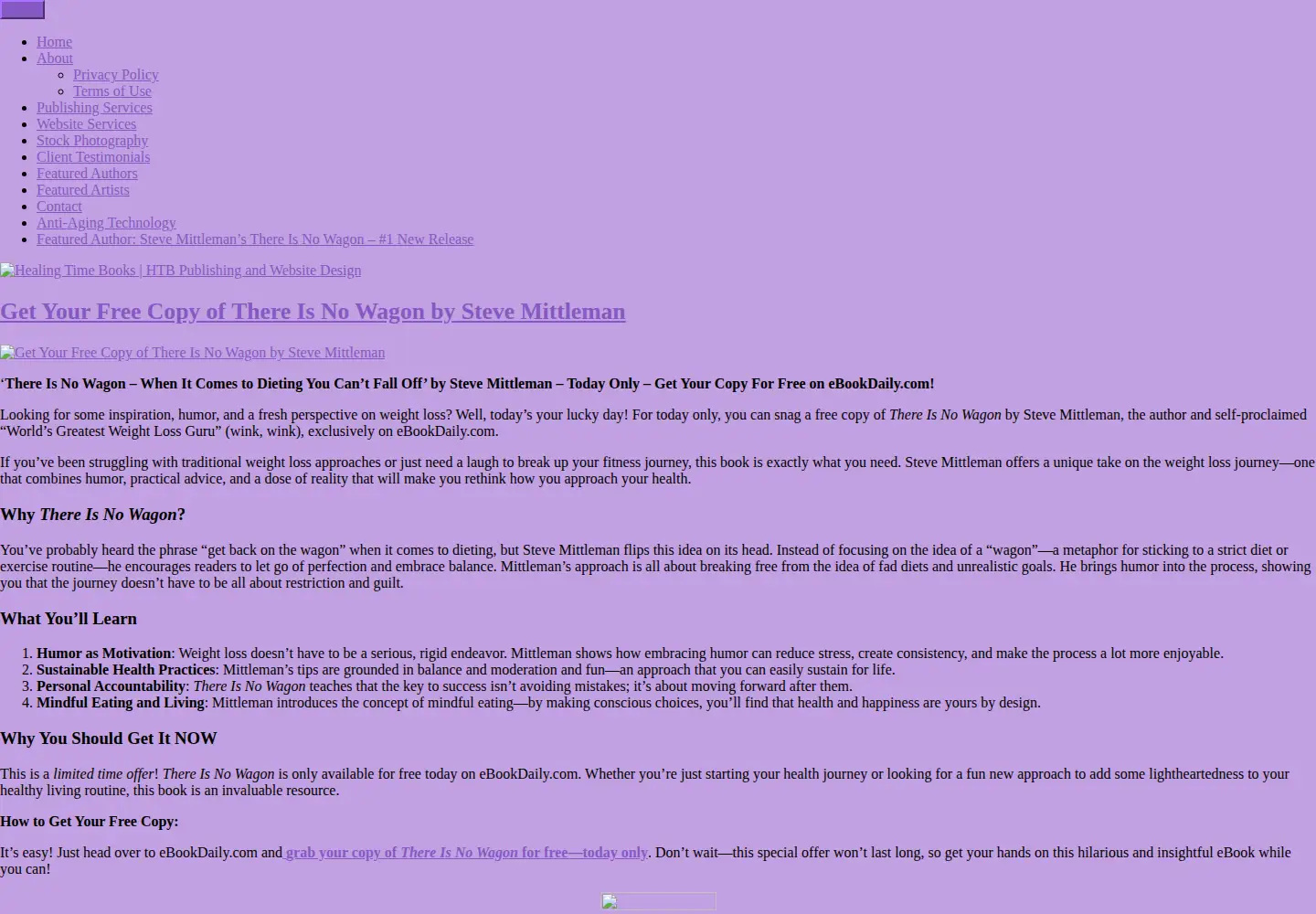 Screenshot of healingtimebooks.com