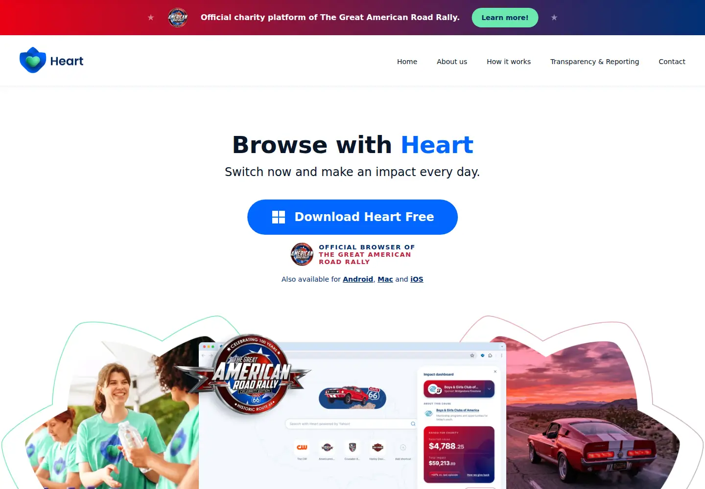 Screenshot of heartbrowser.com