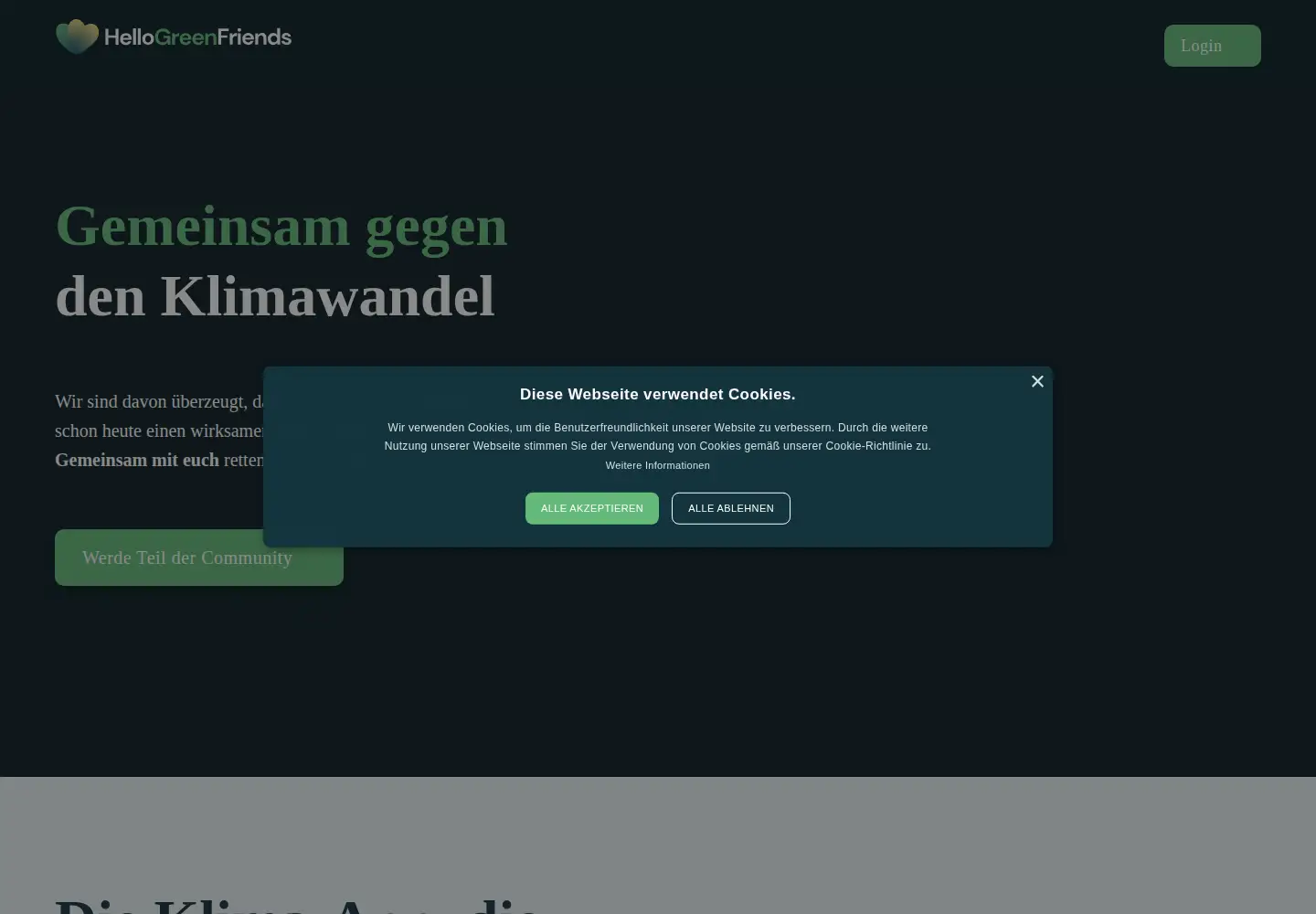 Screenshot of hellogreenfriends.com