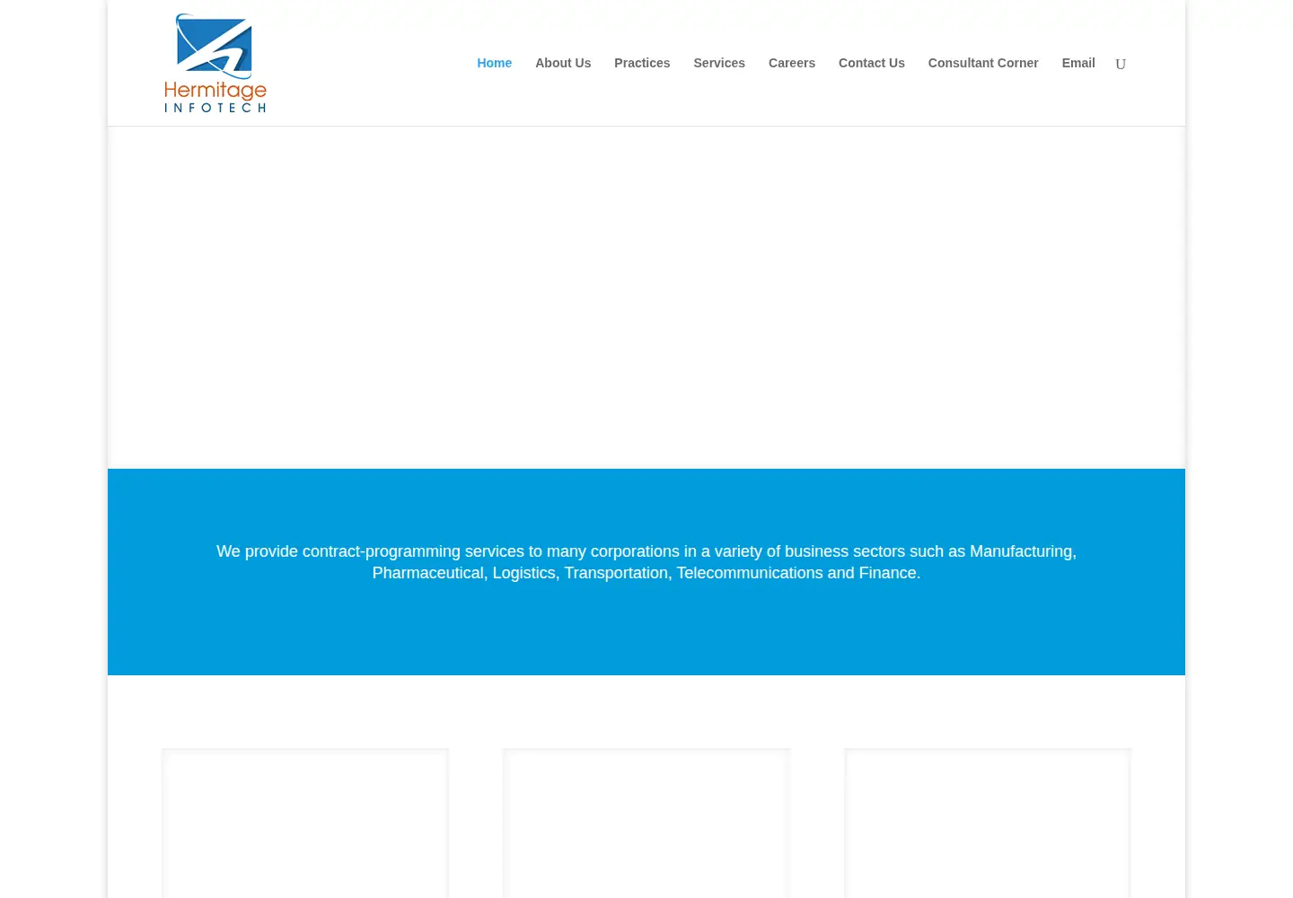 Screenshot of hermitageinfotech.com