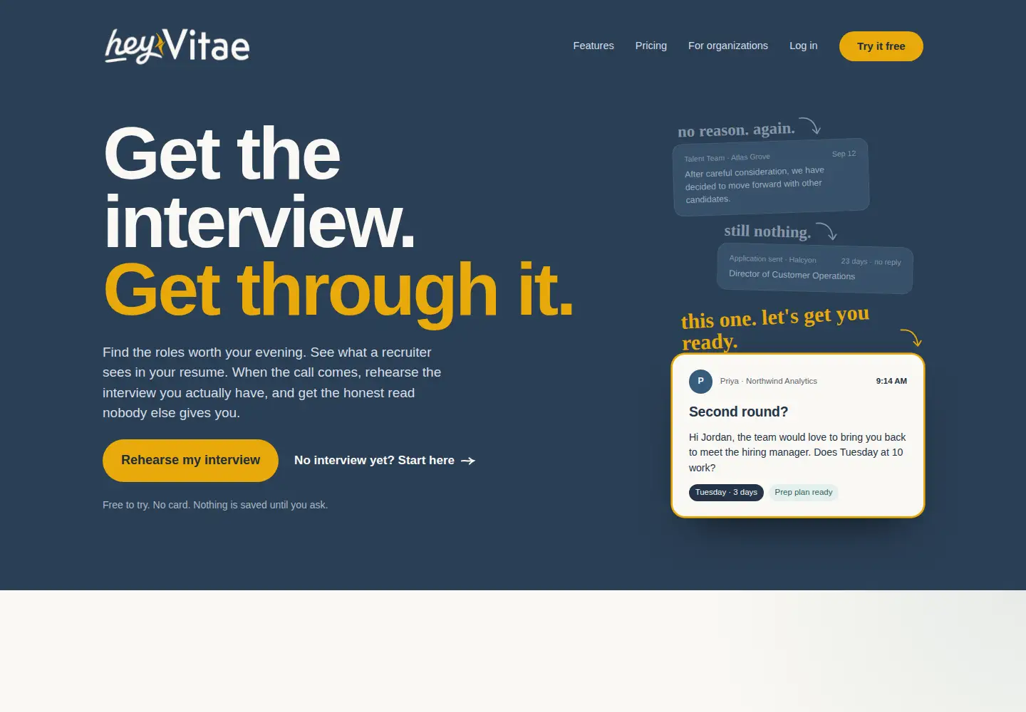 Captured homepage of heyvitae.com in the current scan