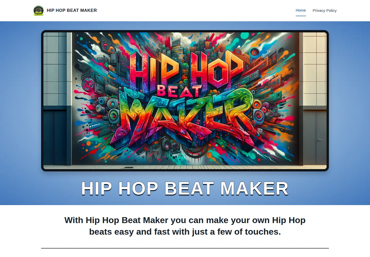 Screenshot of hiphop-beatmaker.com