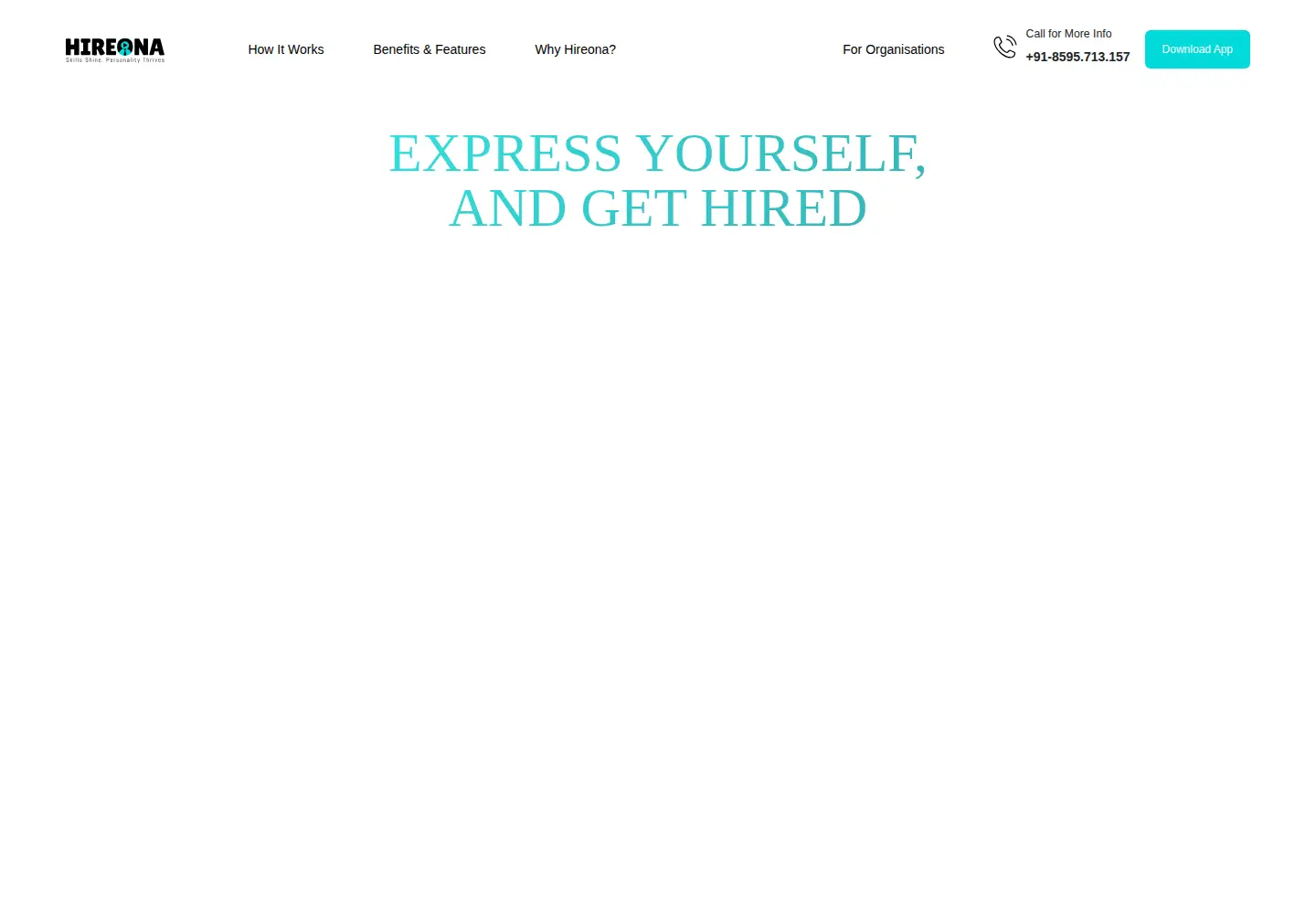 Screenshot of hireonaindia.com
