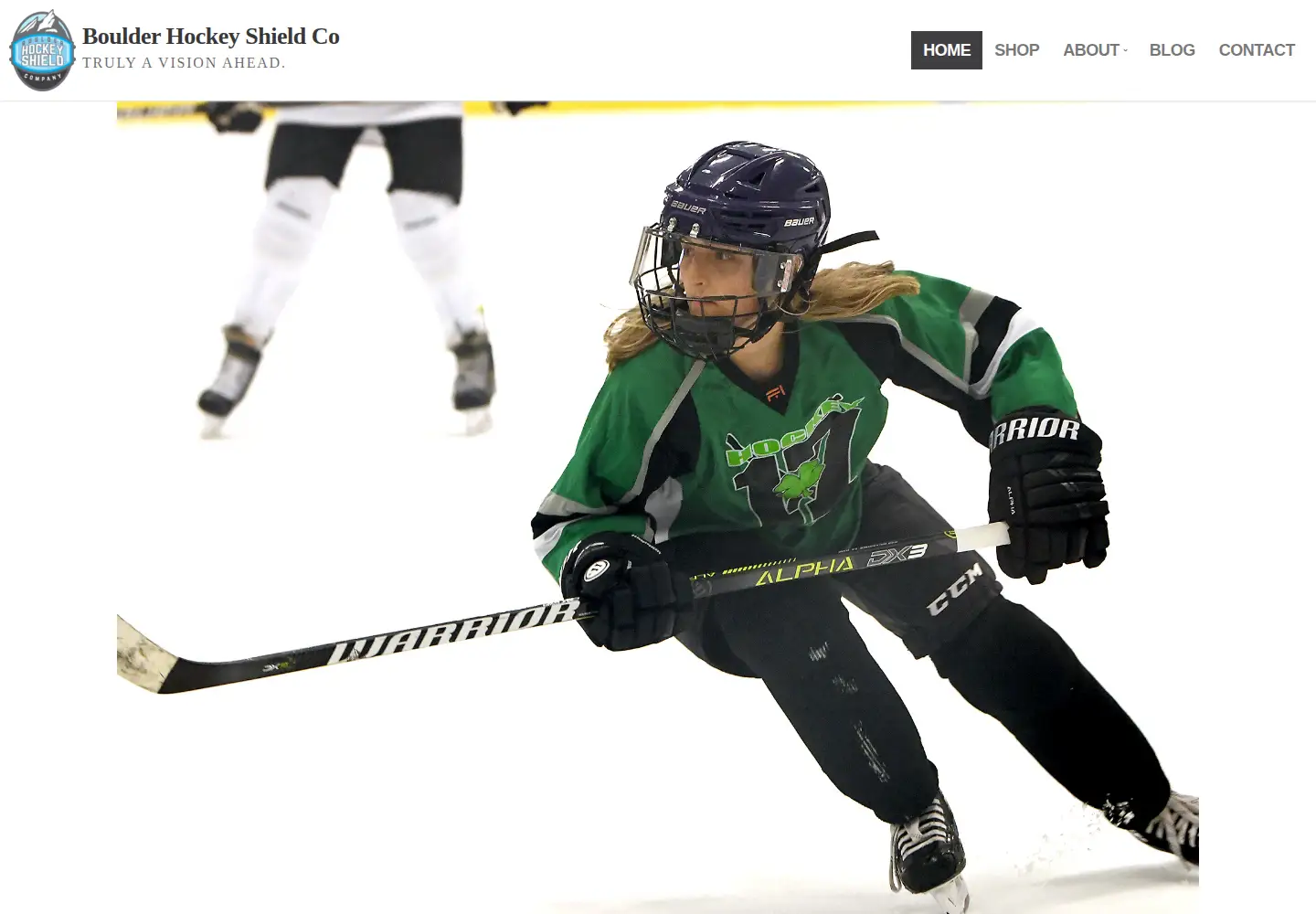 Captured homepage of hockeyfaceshields.com in the current scan