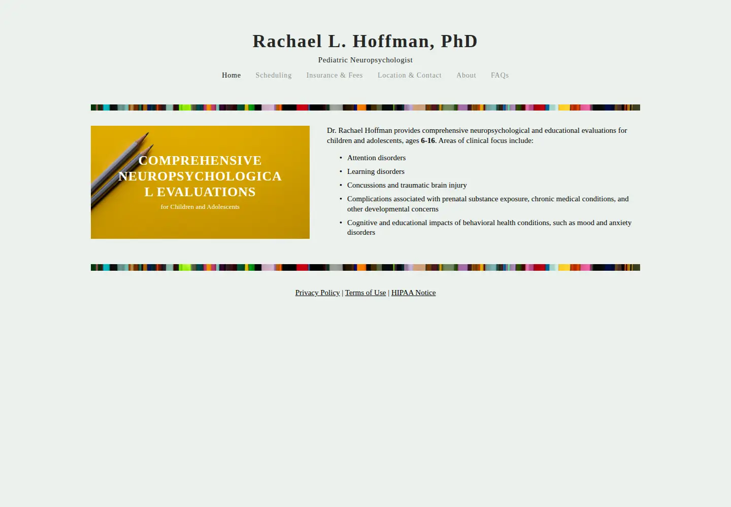 Screenshot of hoffmanneuropsychology.com