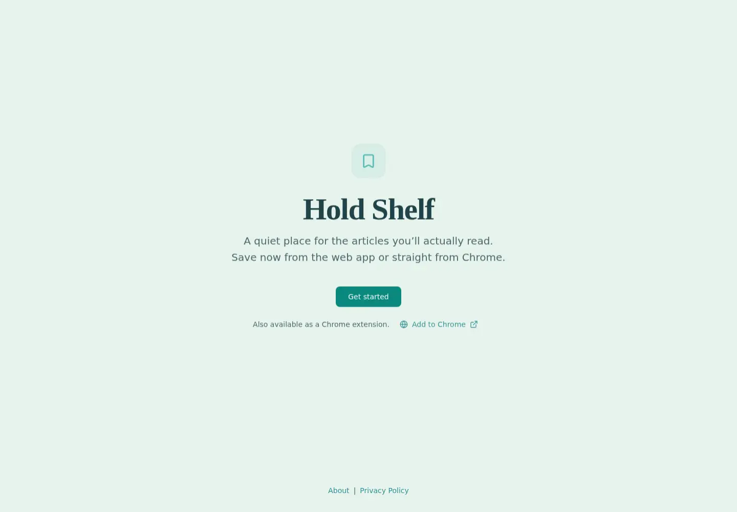 Screenshot of hold-shelf.com