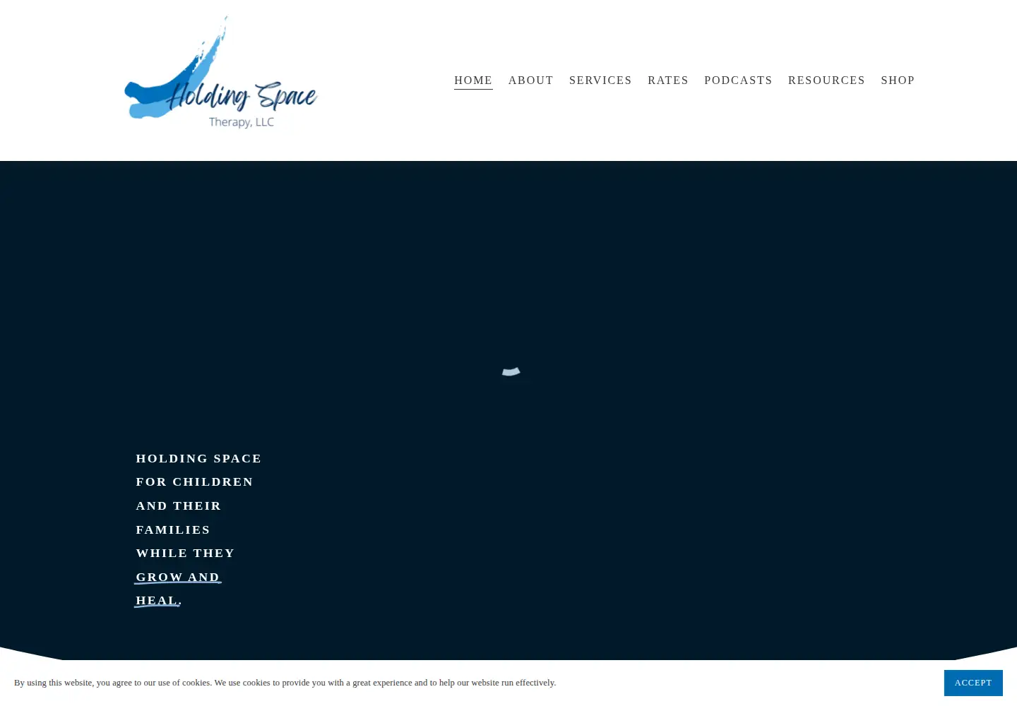 Screenshot of holdingspacetherapyllc.com