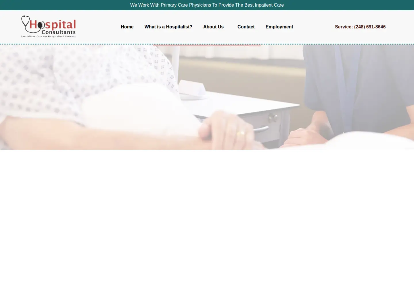 Captured homepage of hospitalconsultantspc.com in the current scan