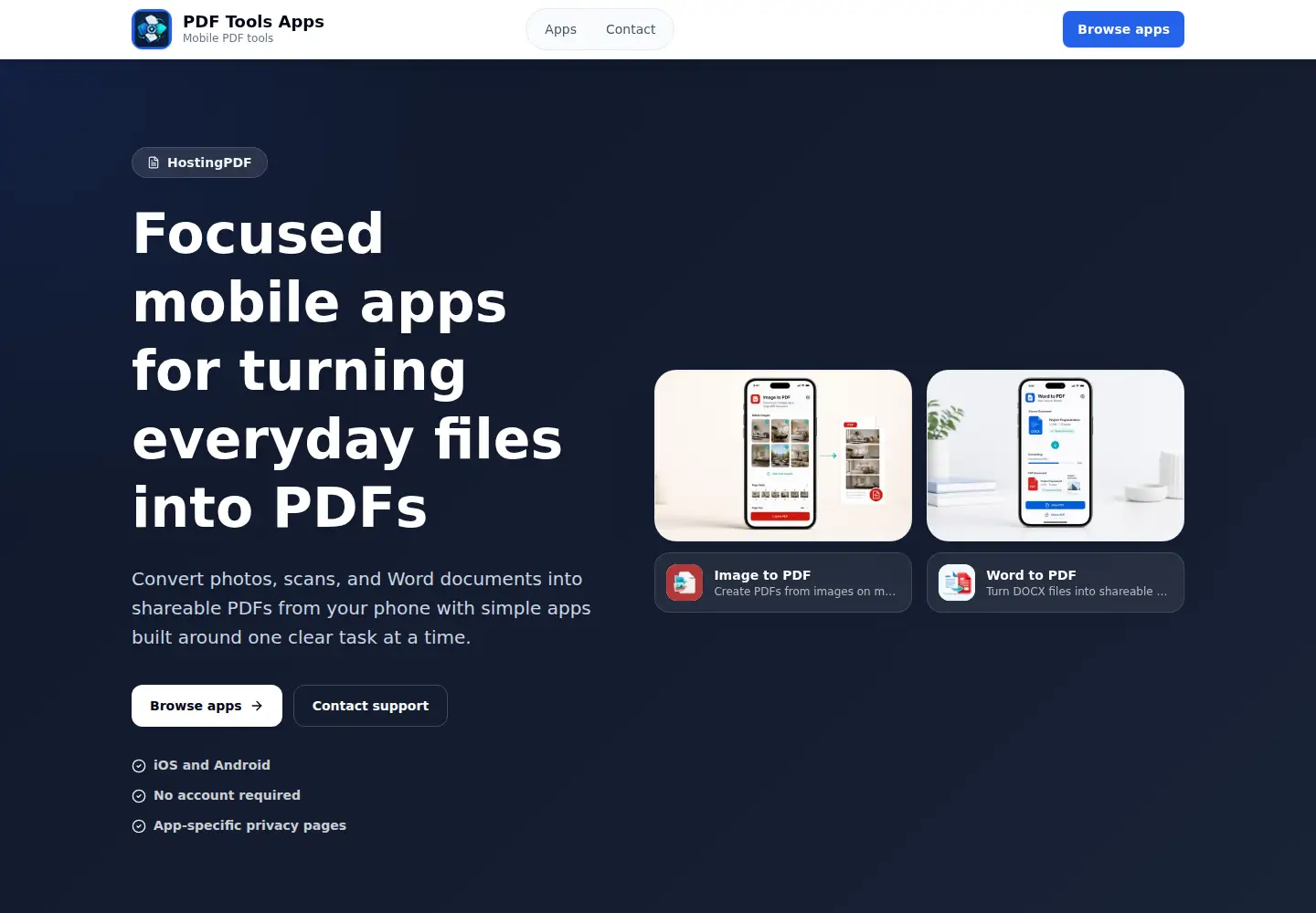 Screenshot of hostingpdf.com