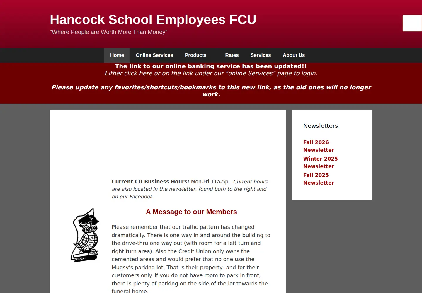 Screenshot of hsefcu.com
