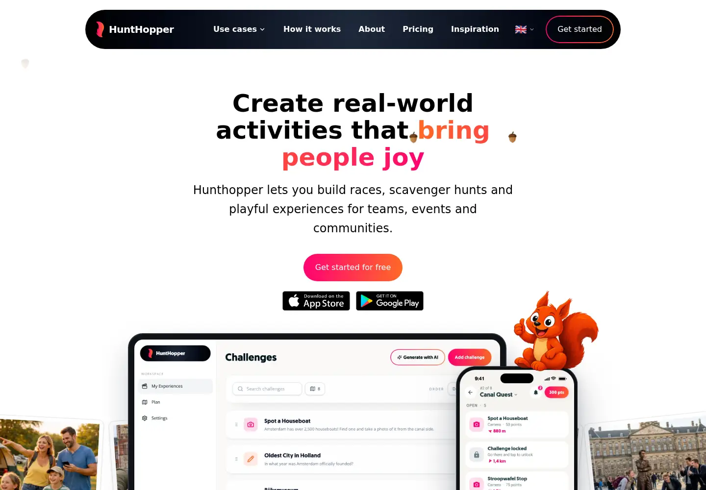 Screenshot of hunthopper.com