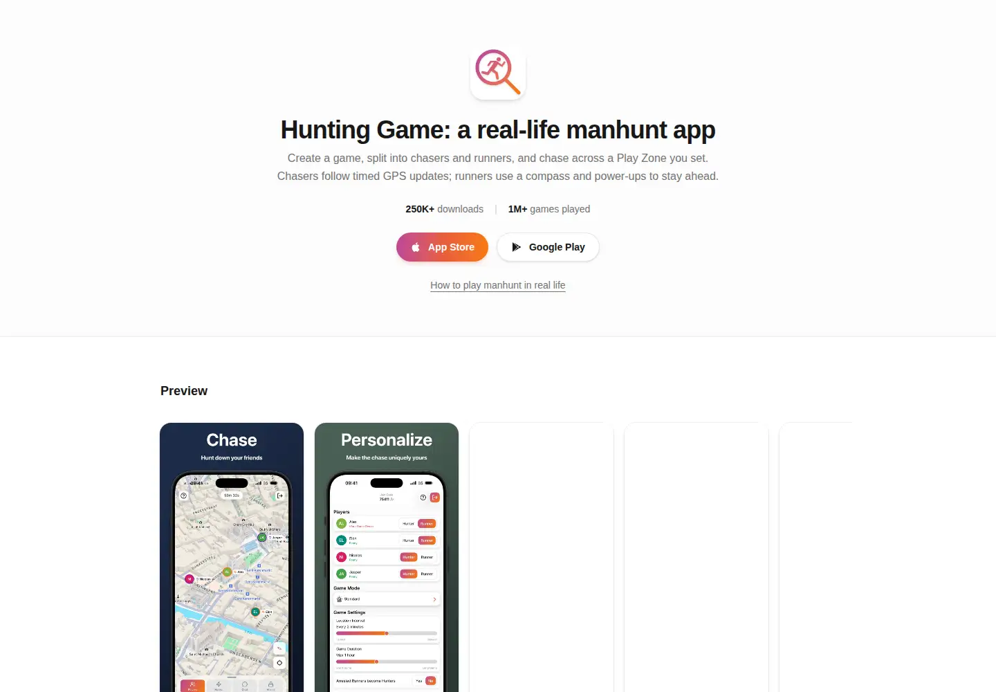 Screenshot of hunting-game.com