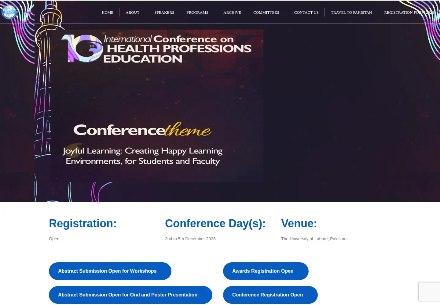 Screenshot of ichpe.com