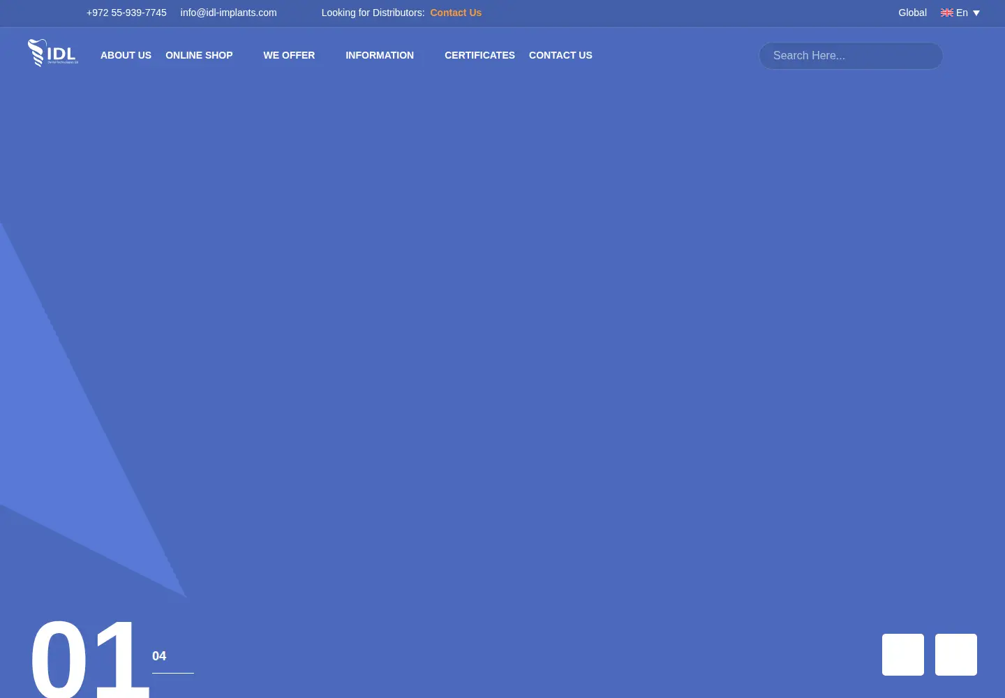 Screenshot of idl-implants.com