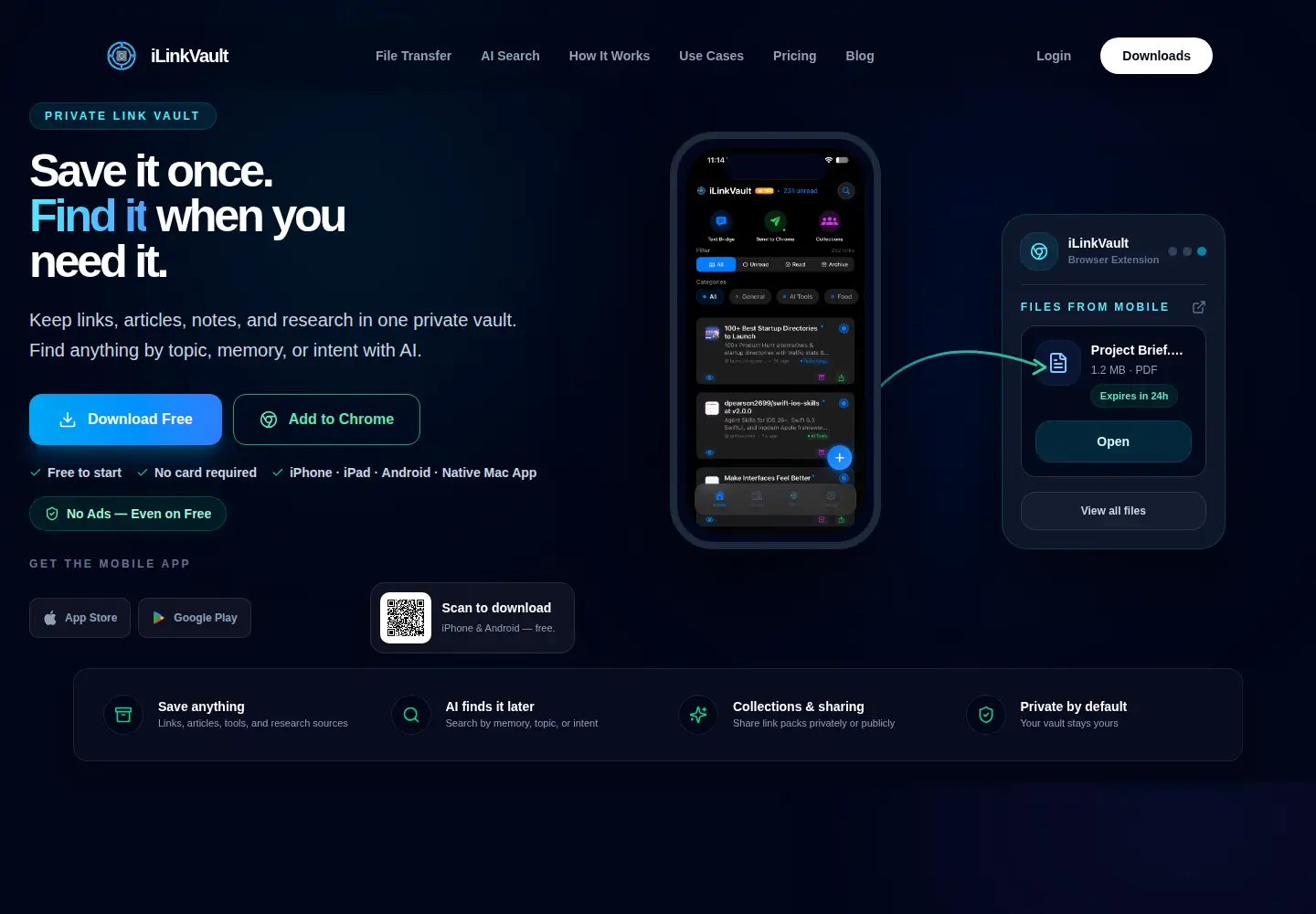 Screenshot of ilinkvault.com