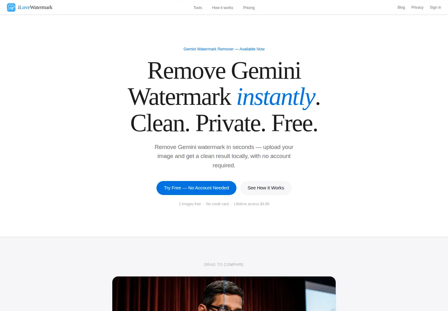 Screenshot of ilovewatermark.com