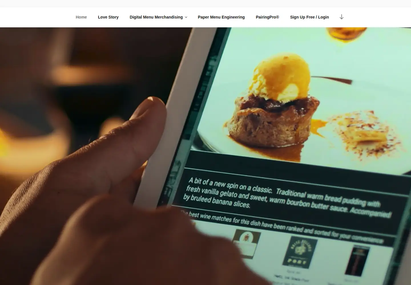 Screenshot of imenutech.com