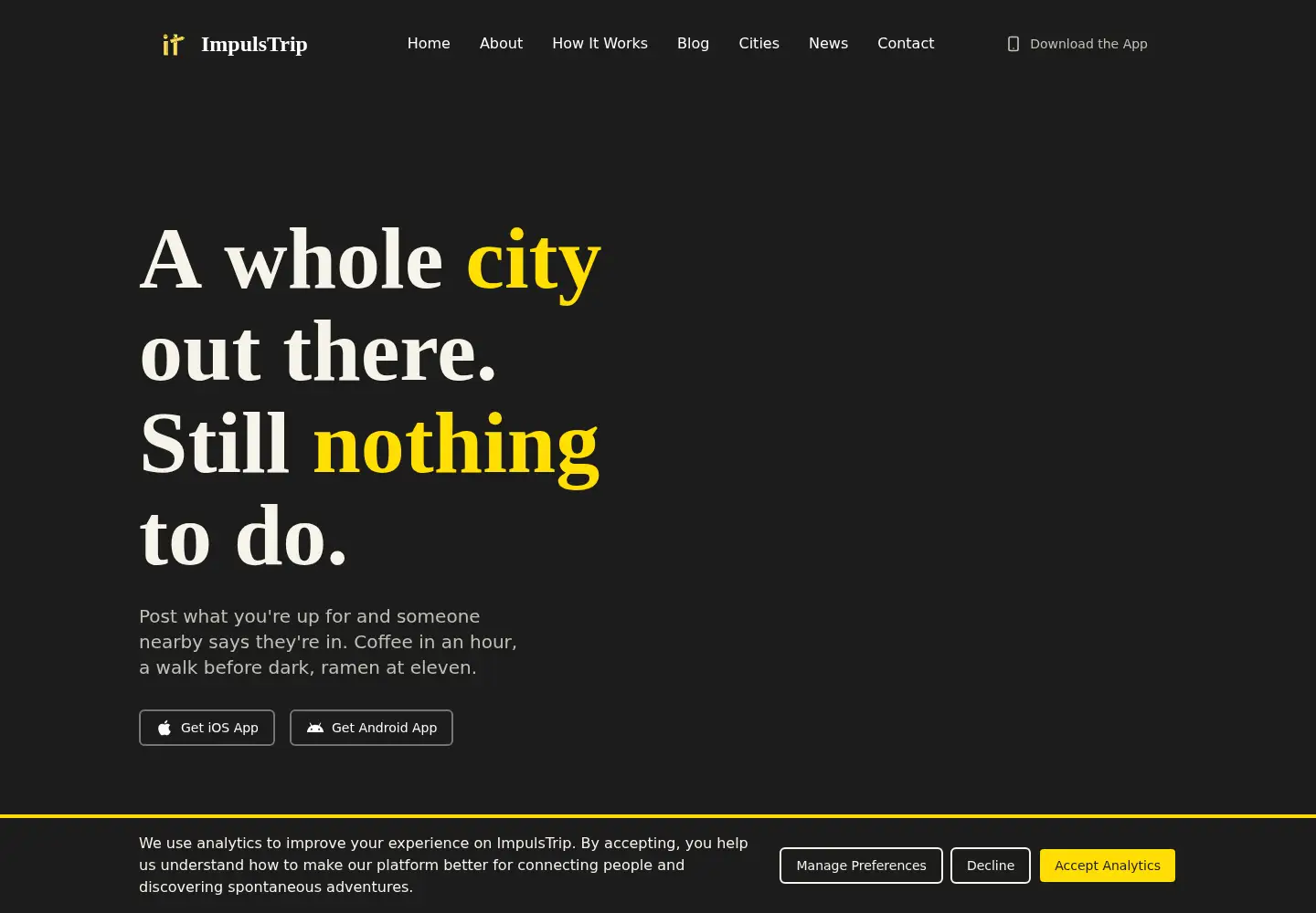 Captured homepage of impulstrip.com in the current scan