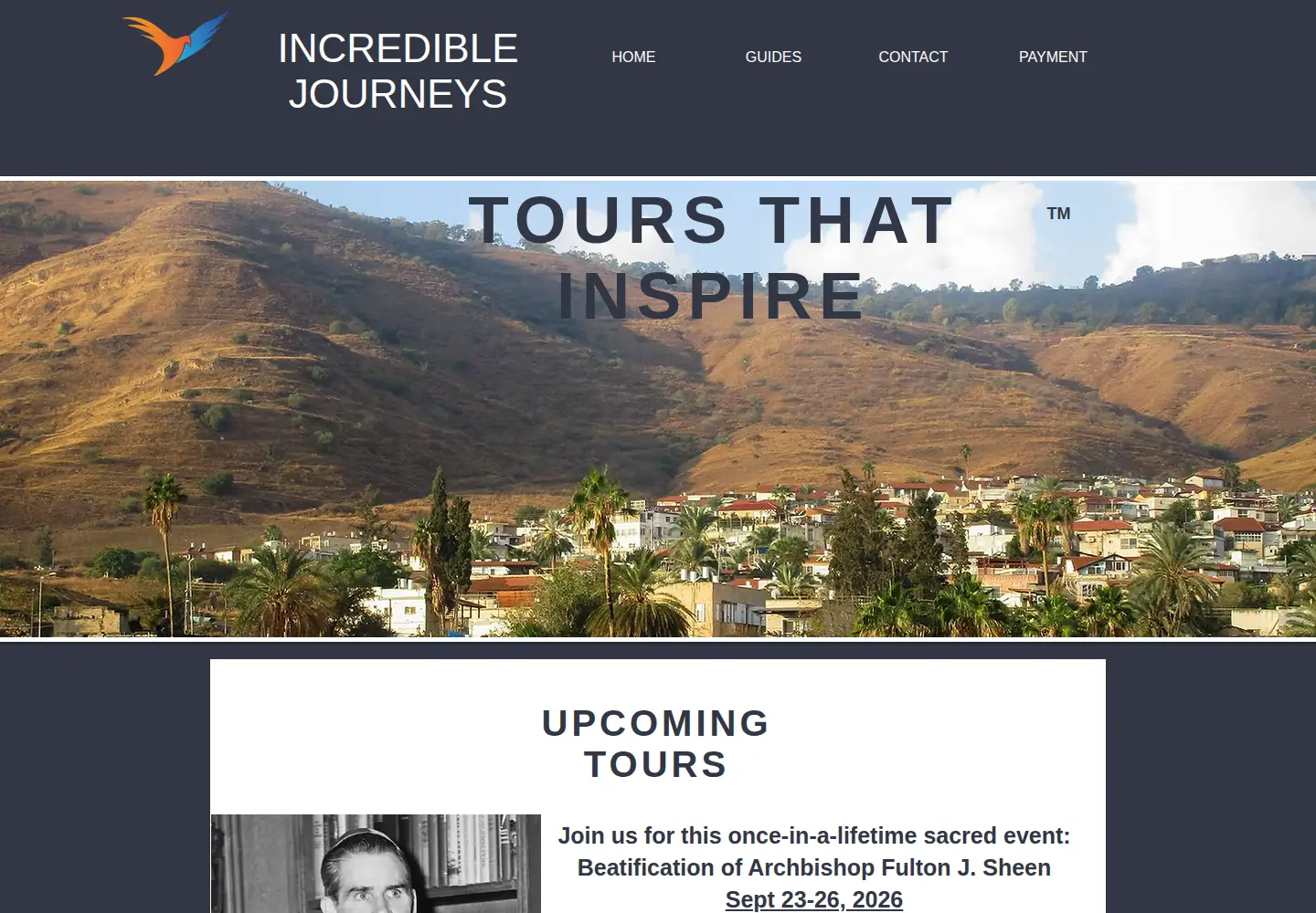 Screenshot of incrediblejourneystours.com