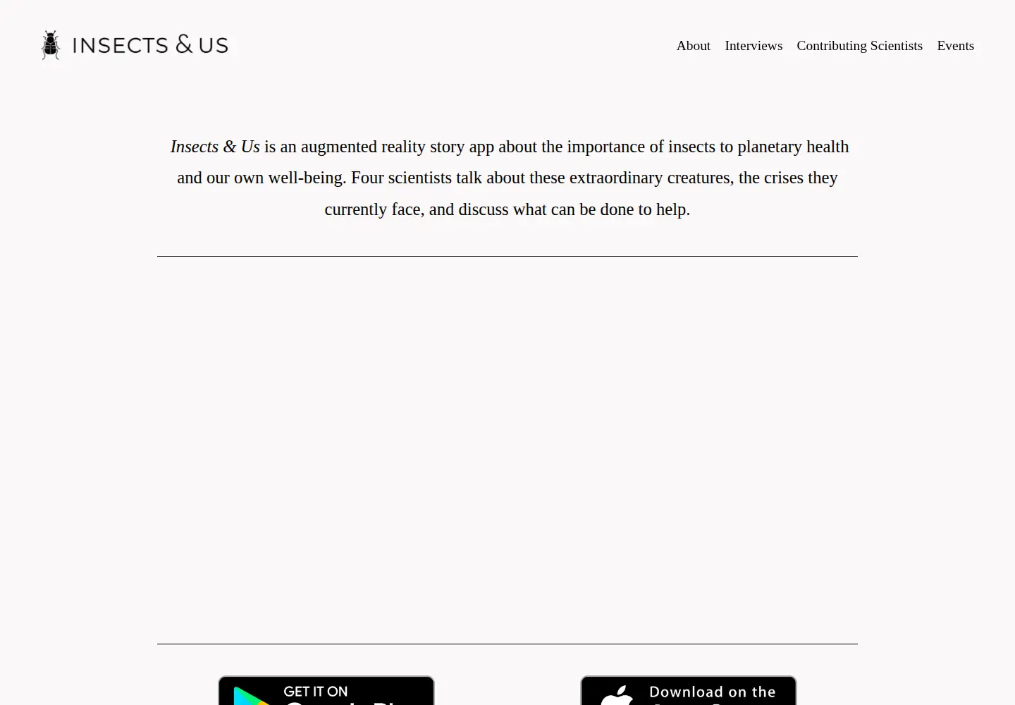 Screenshot of insectsandus.com
