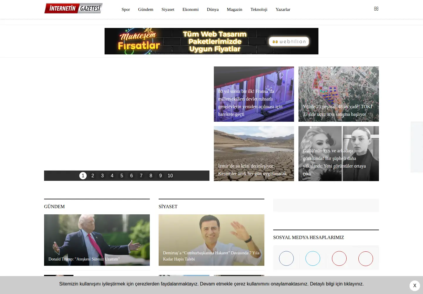 Captured homepage of internetingazetesi.com in the current scan