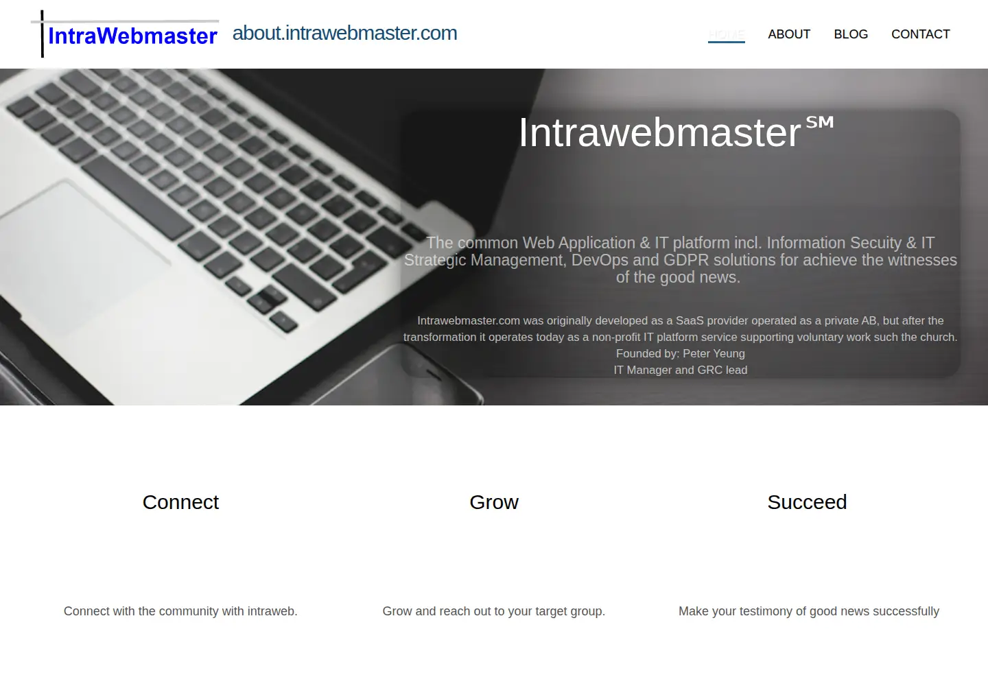 Screenshot of intrawebmaster.com