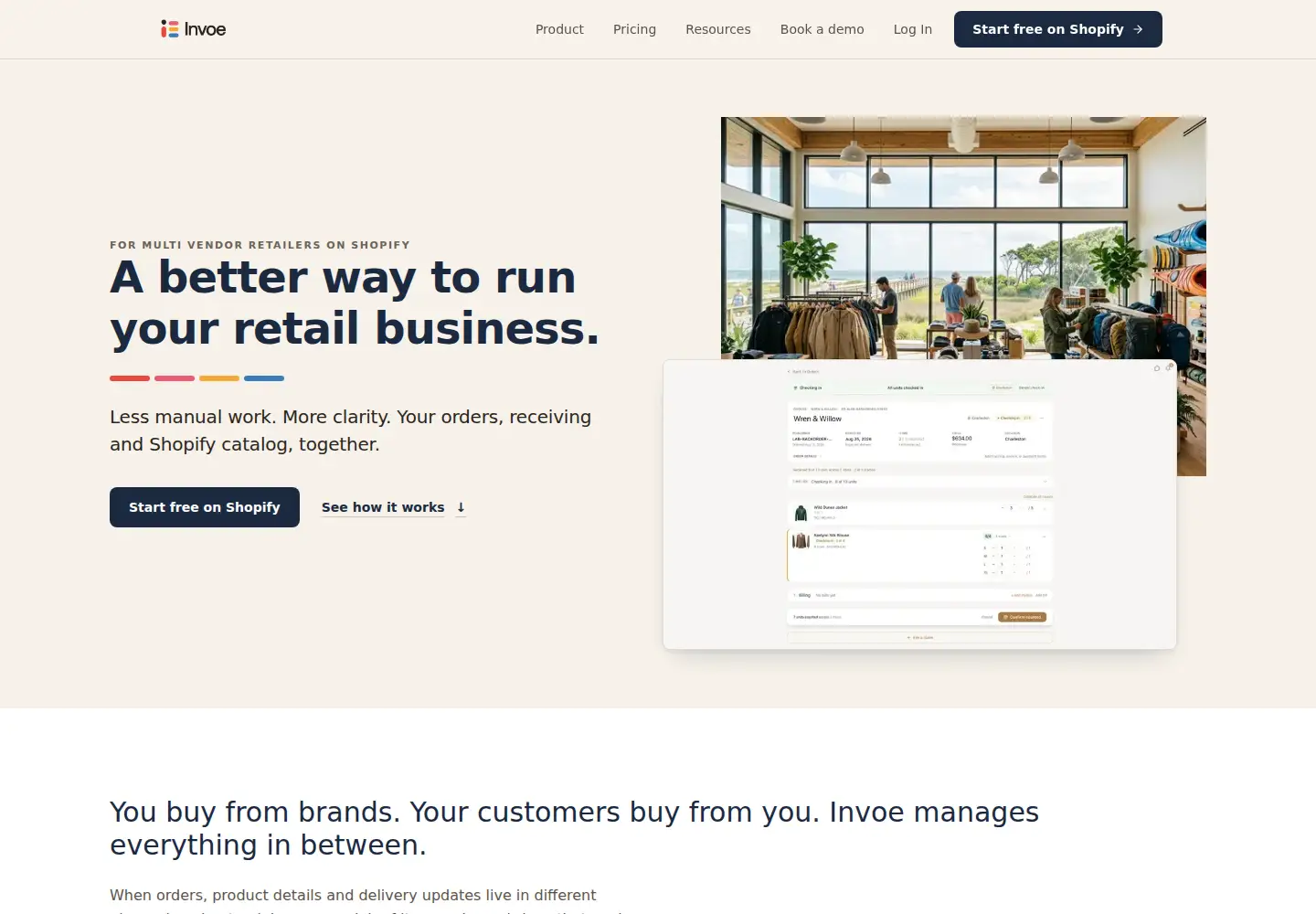 Captured homepage of invoeretail.com in the current scan