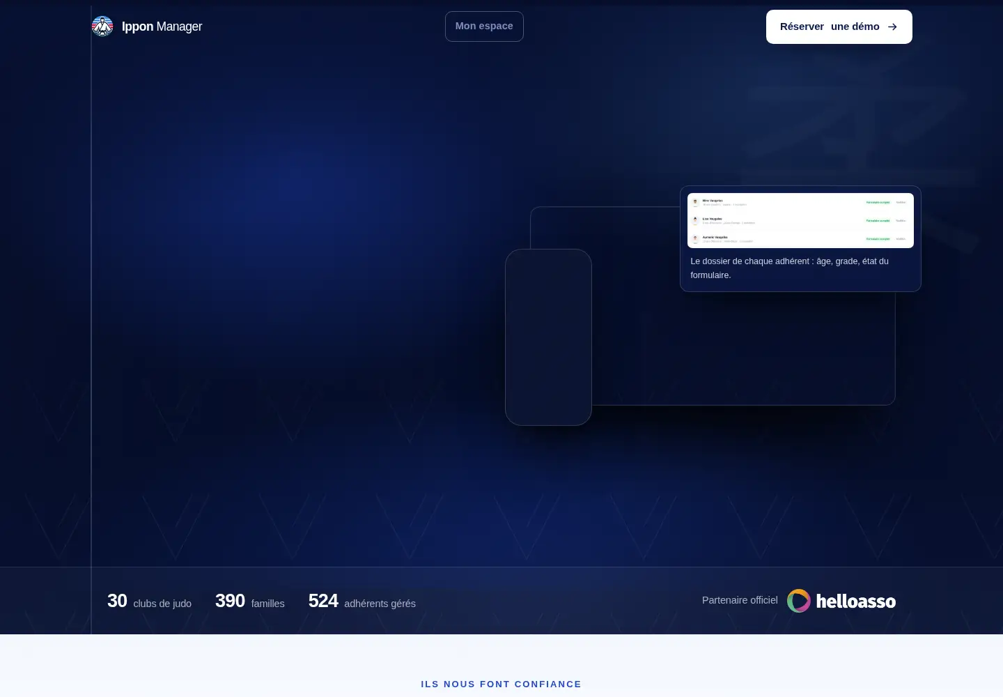 Screenshot of ippon-manager.com