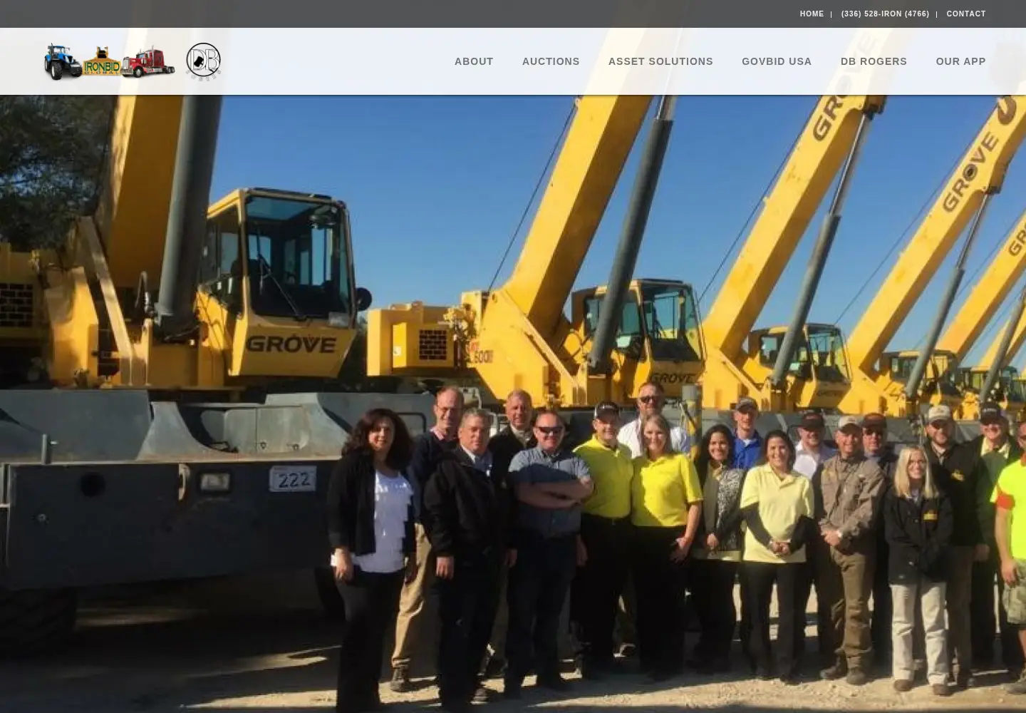 Captured homepage of ironbidglobal.com in the current scan