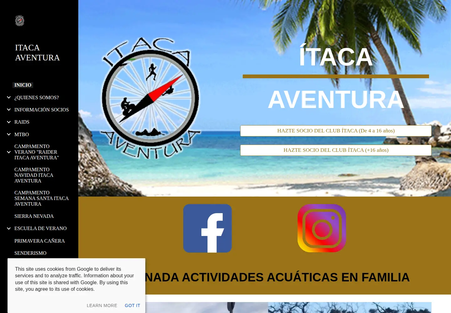 Screenshot of itacaaventura.com