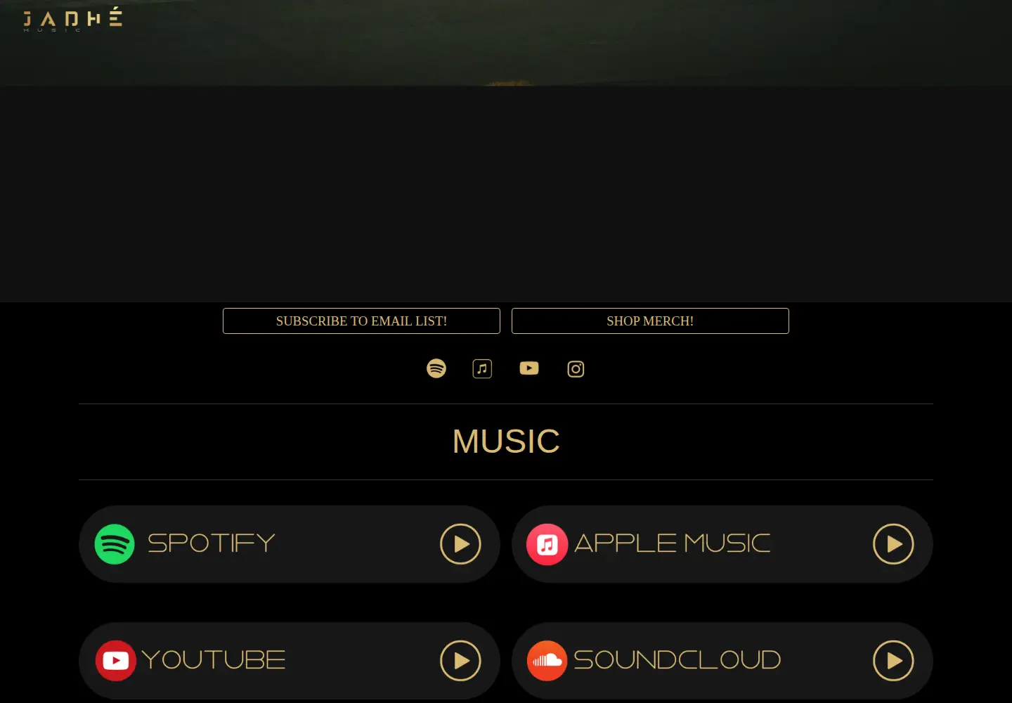 Captured homepage of jadhemusic.com in the current scan