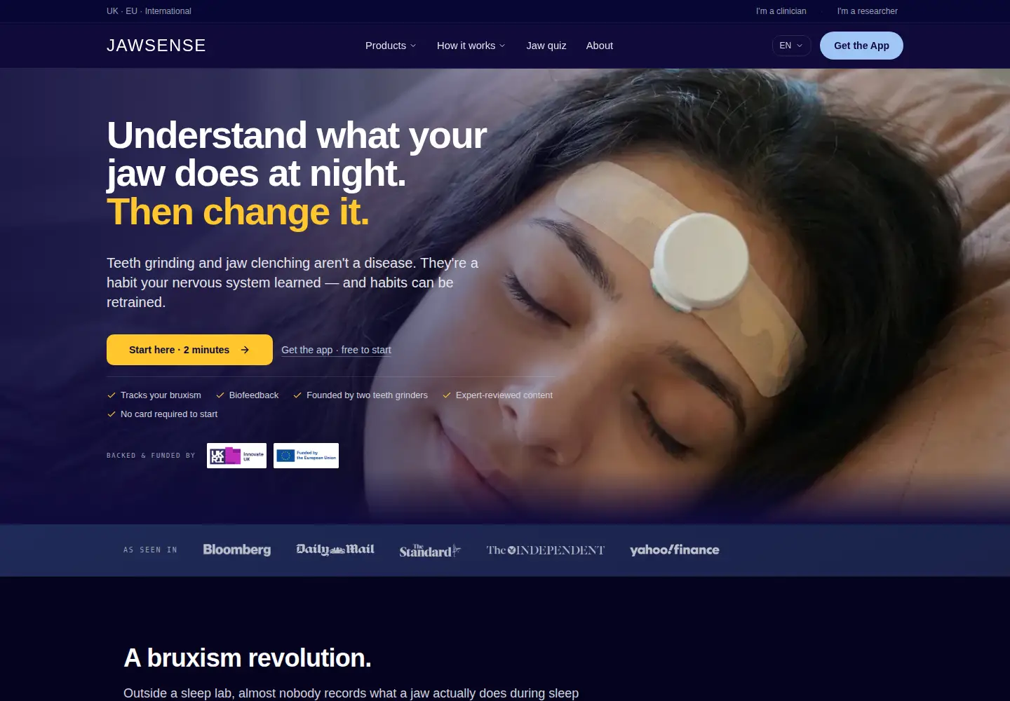 Captured homepage of jawsense.com in the current scan