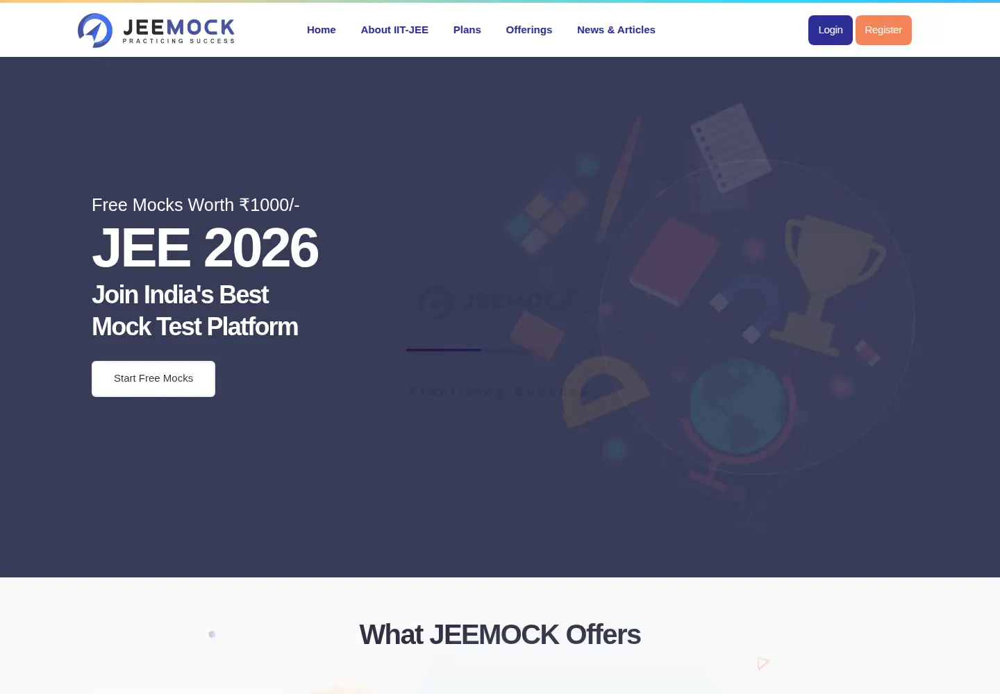 Screenshot of jeemock.com