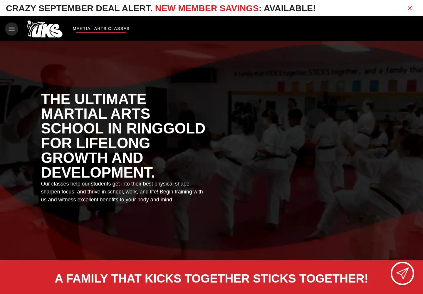 Captured homepage of jessiethorntonunitedkarate.com in the current scan