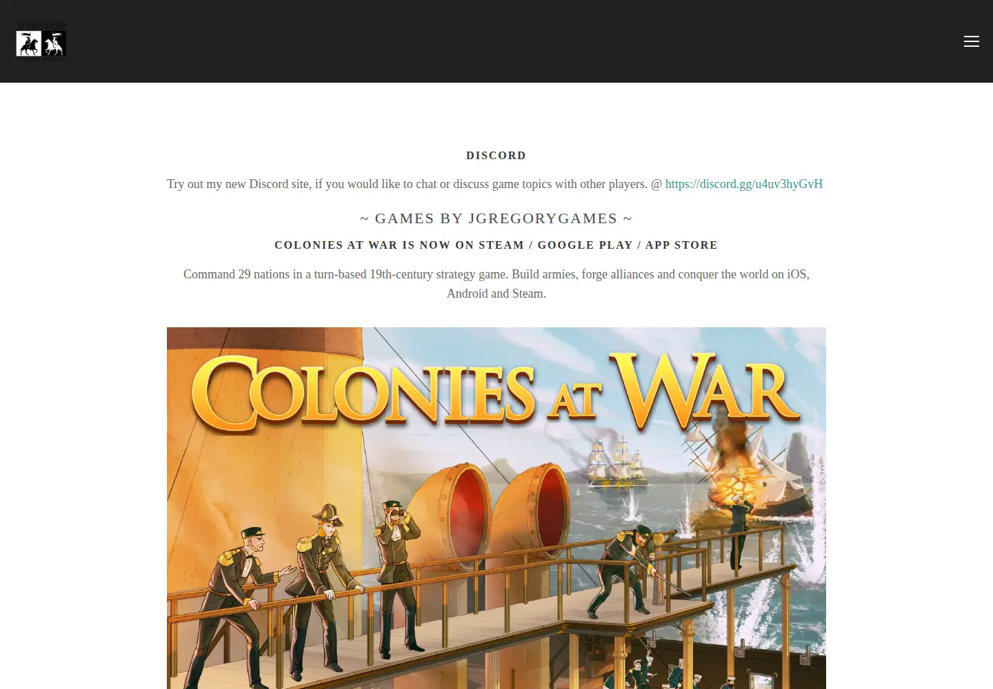 Screenshot of jgregorygames.com