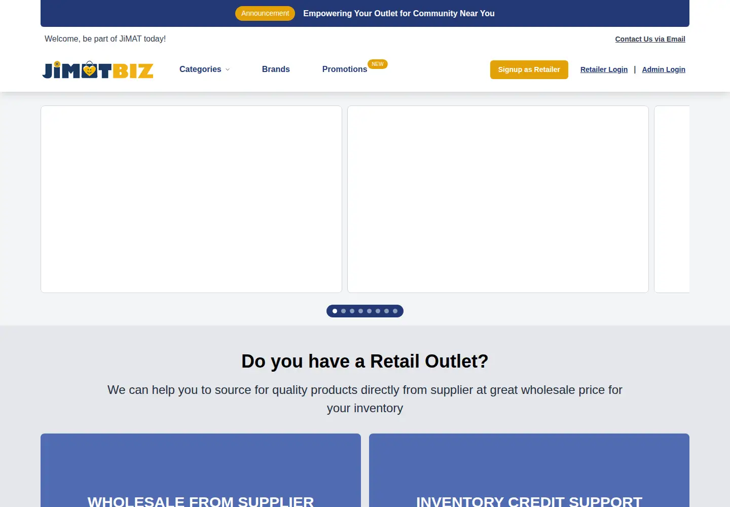 Captured homepage of jimatbiz.com in the current scan