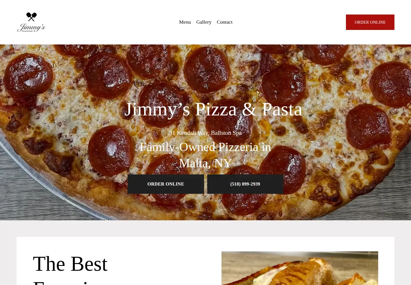Screenshot of jimmyspizza-malta.com