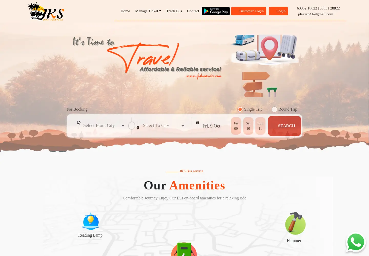 Screenshot of jksbusservice.com