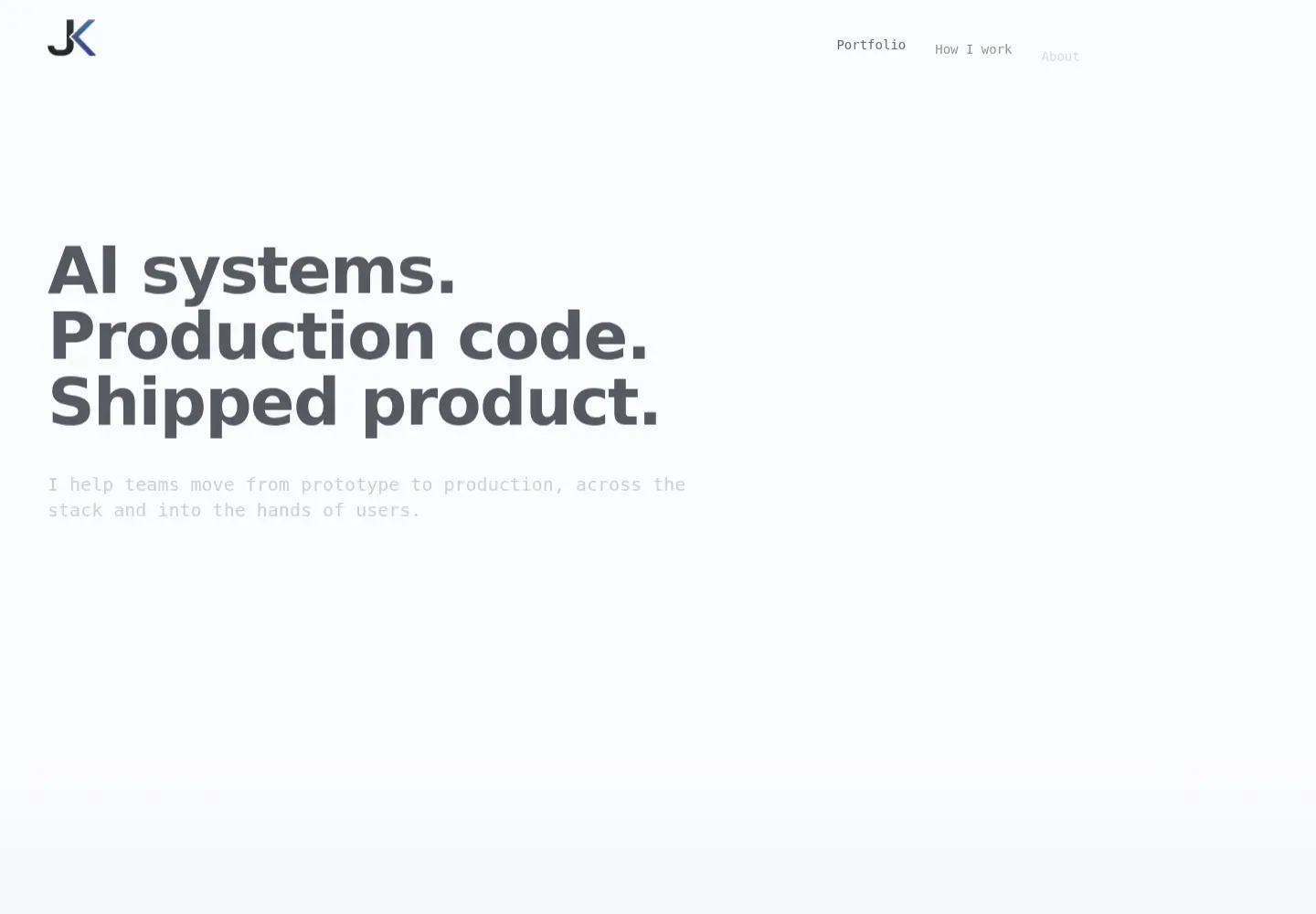 Screenshot of joekracz.com
