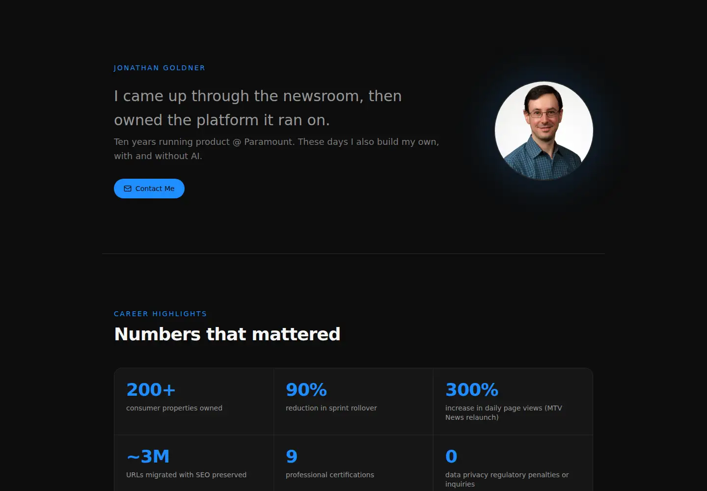 Screenshot of jonathangoldner.com