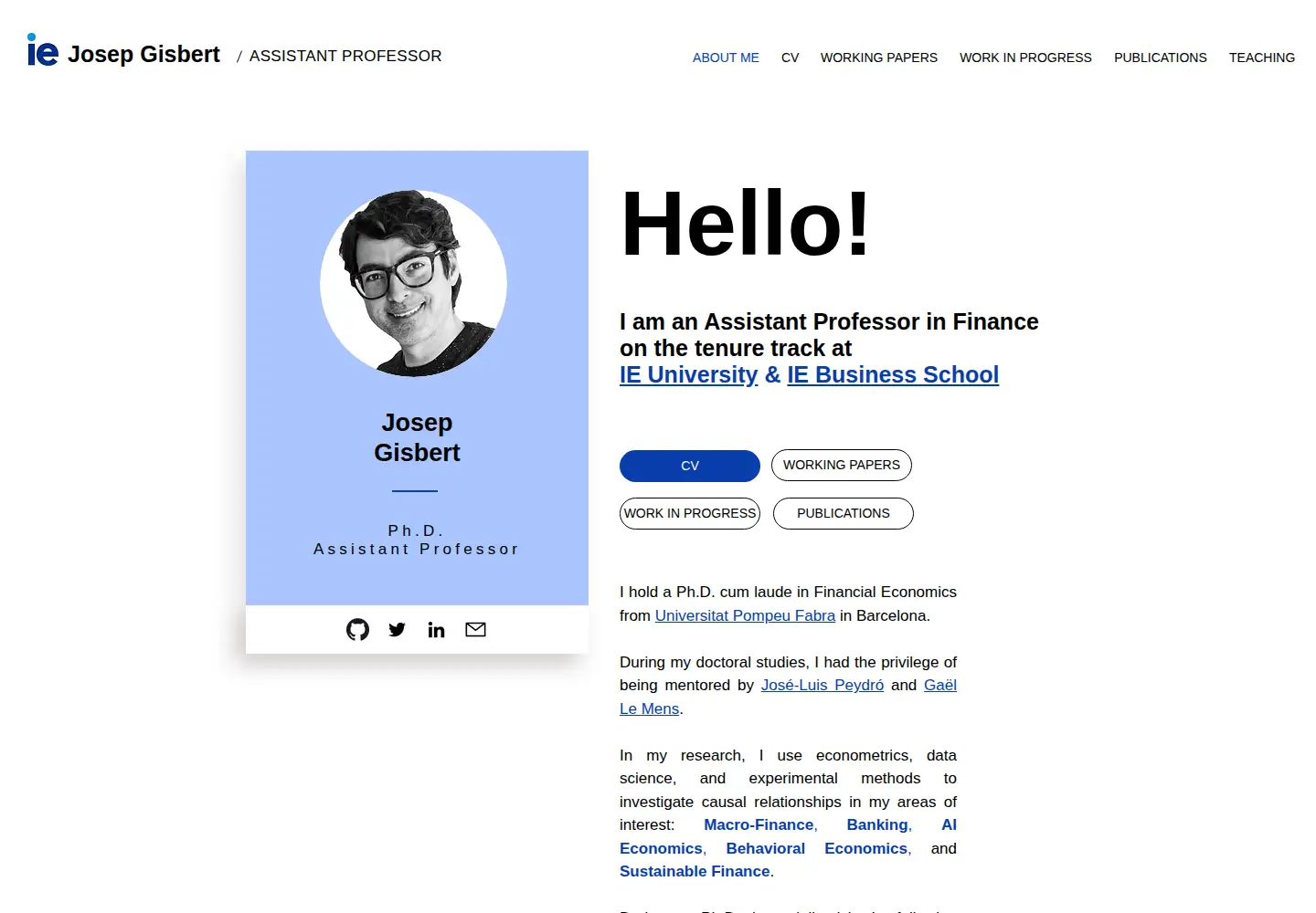 Captured homepage of josepgisbert.com in the current scan