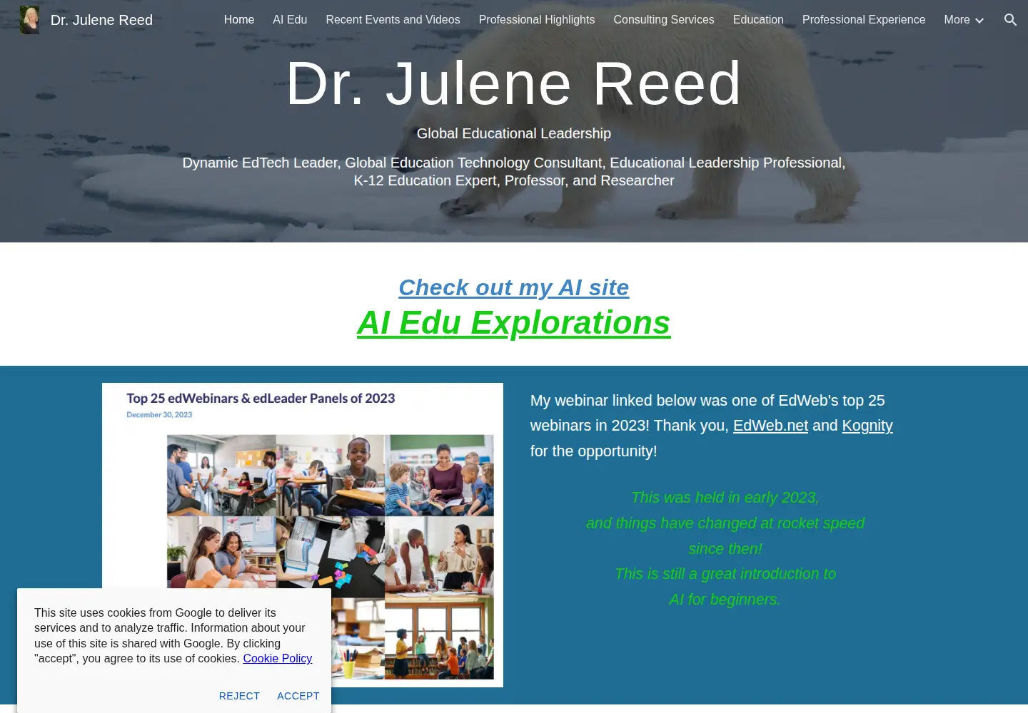Screenshot of julenereed.com