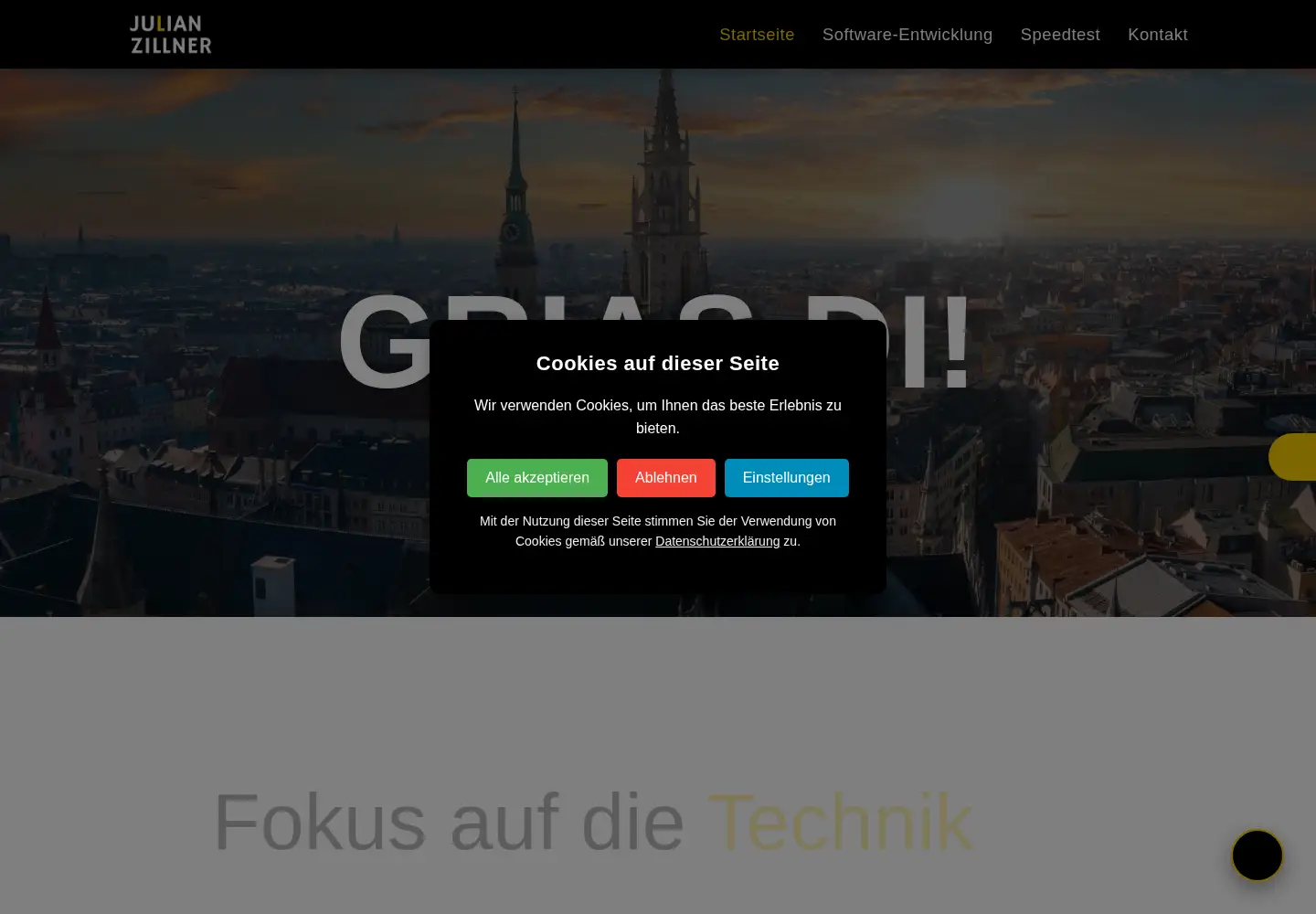 Screenshot of julianzillner.com
