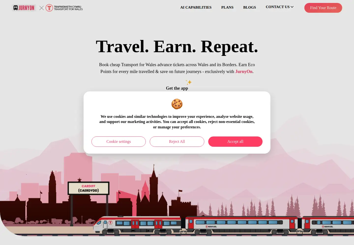 Screenshot of jurnyon.com