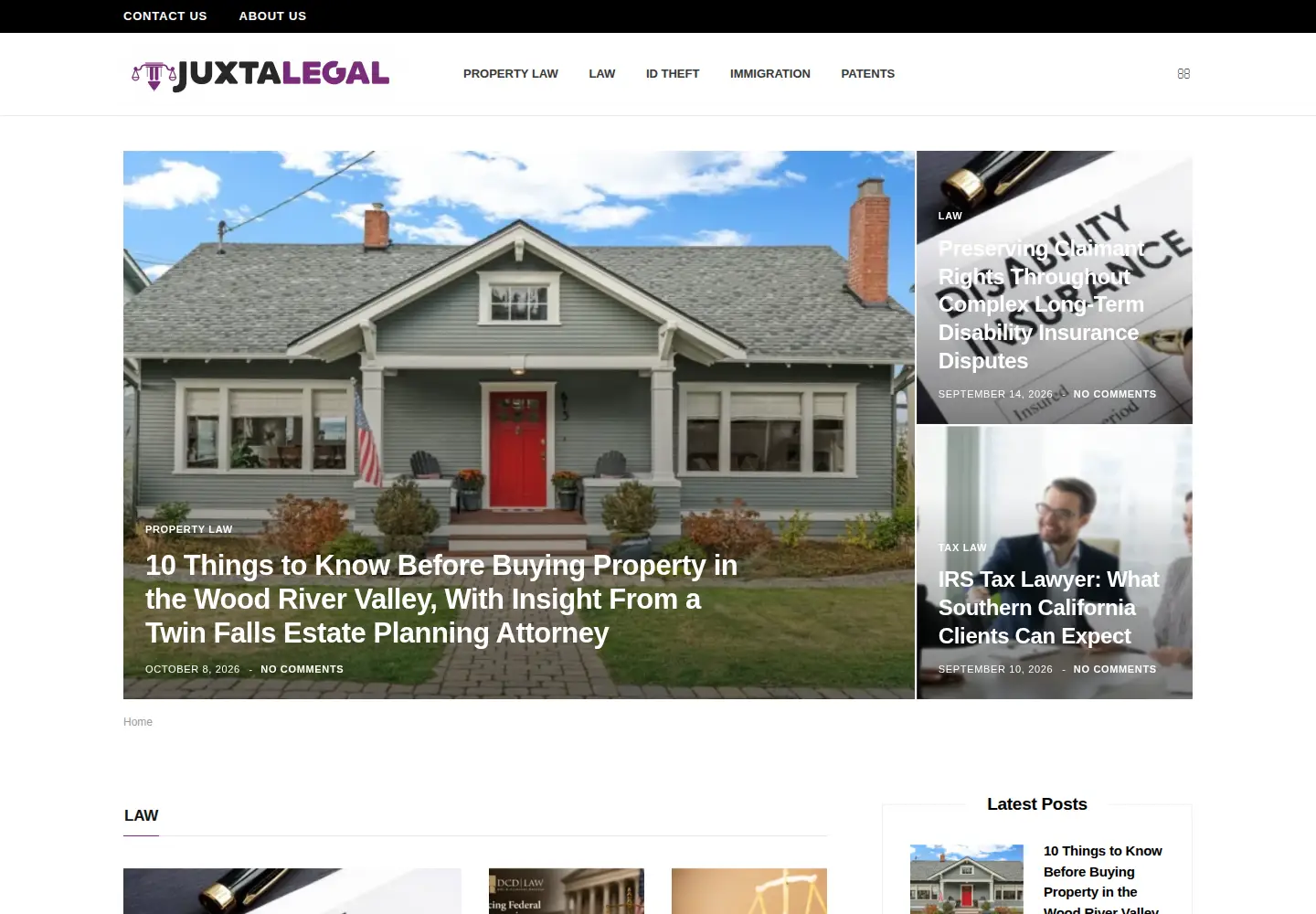 Screenshot of juxtalegal.com