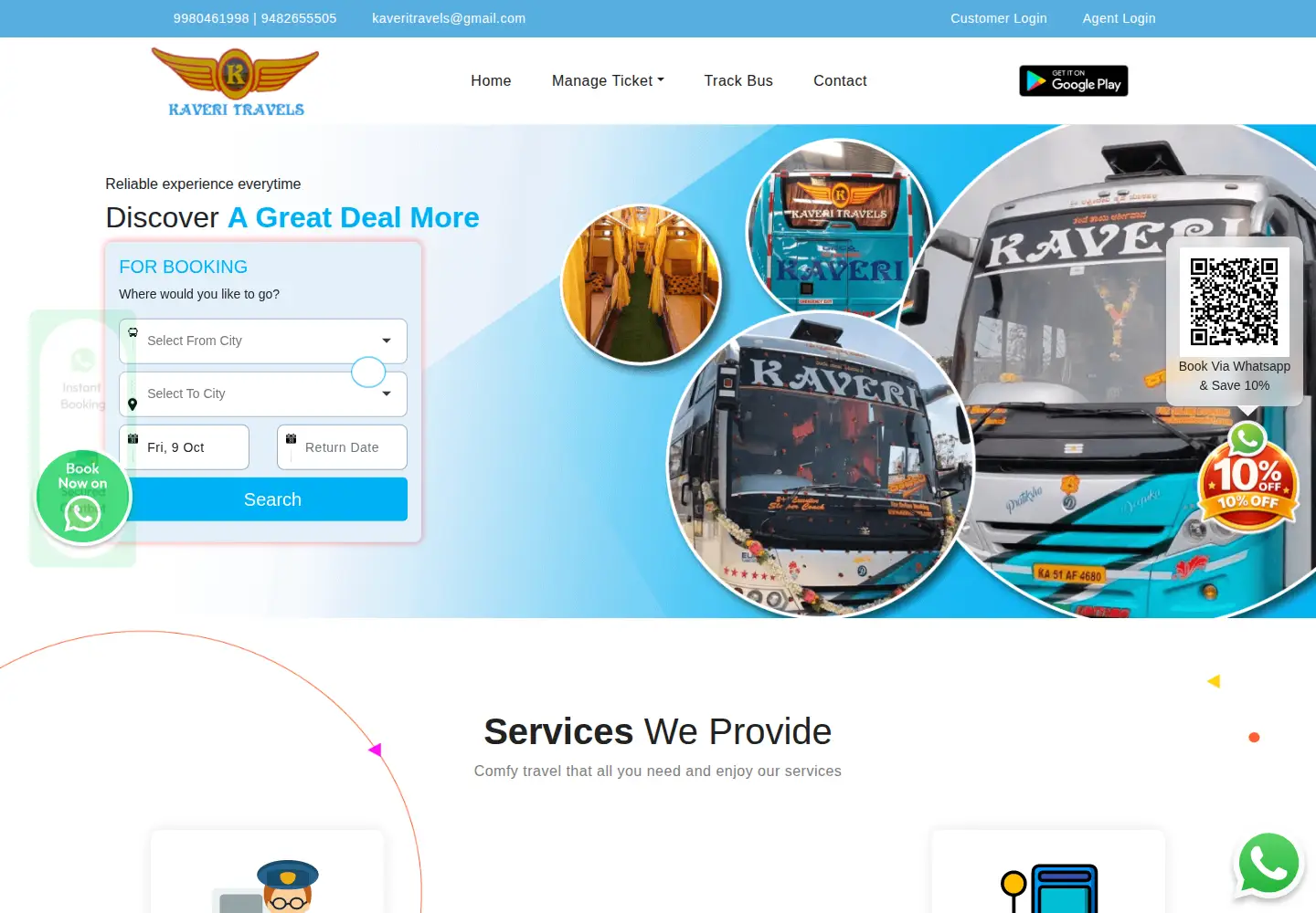 Screenshot of kaveritourist.com